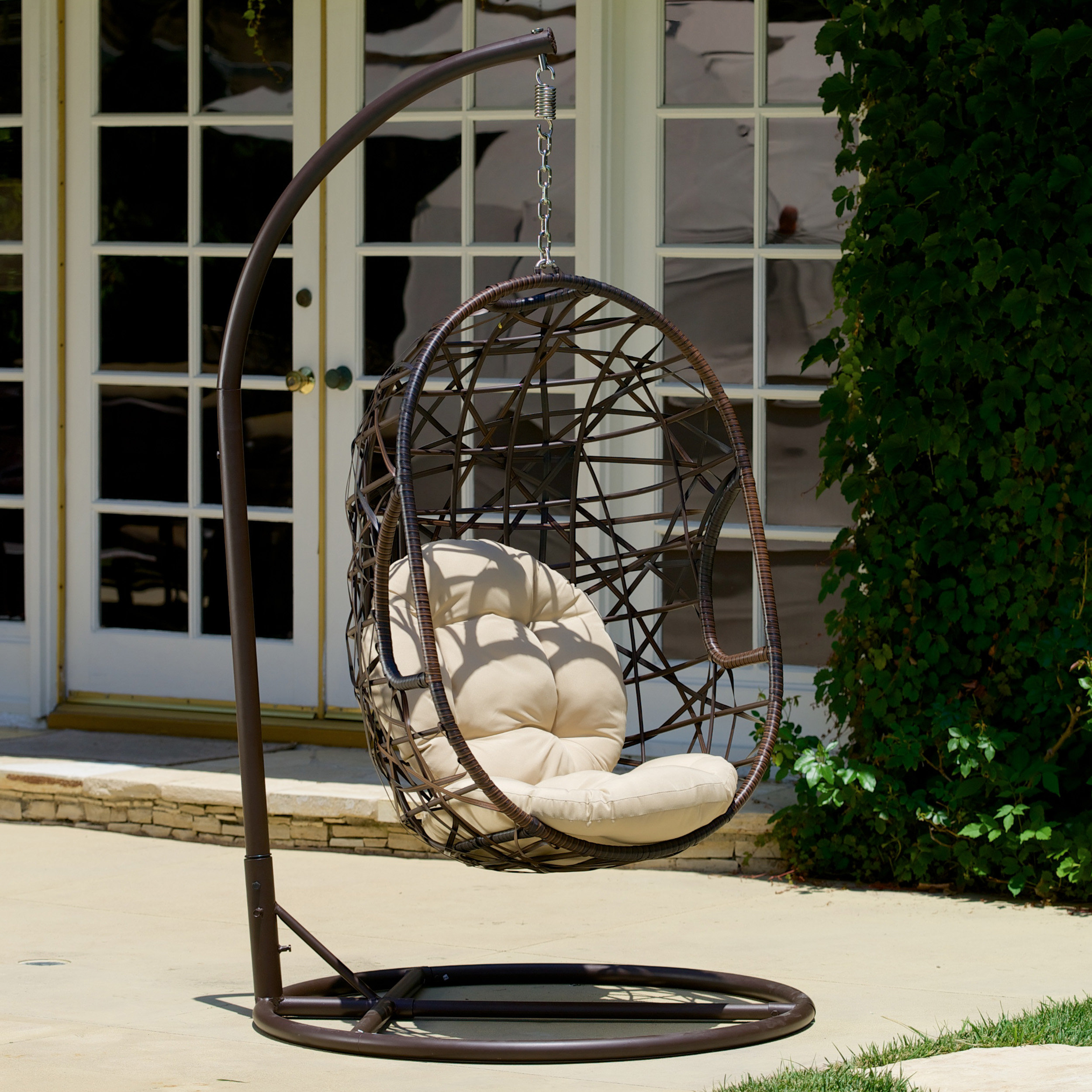 Bay Isle Home Duncombe Egg-Shaped Outdoor Swing Chair & Reviews | Wayfair