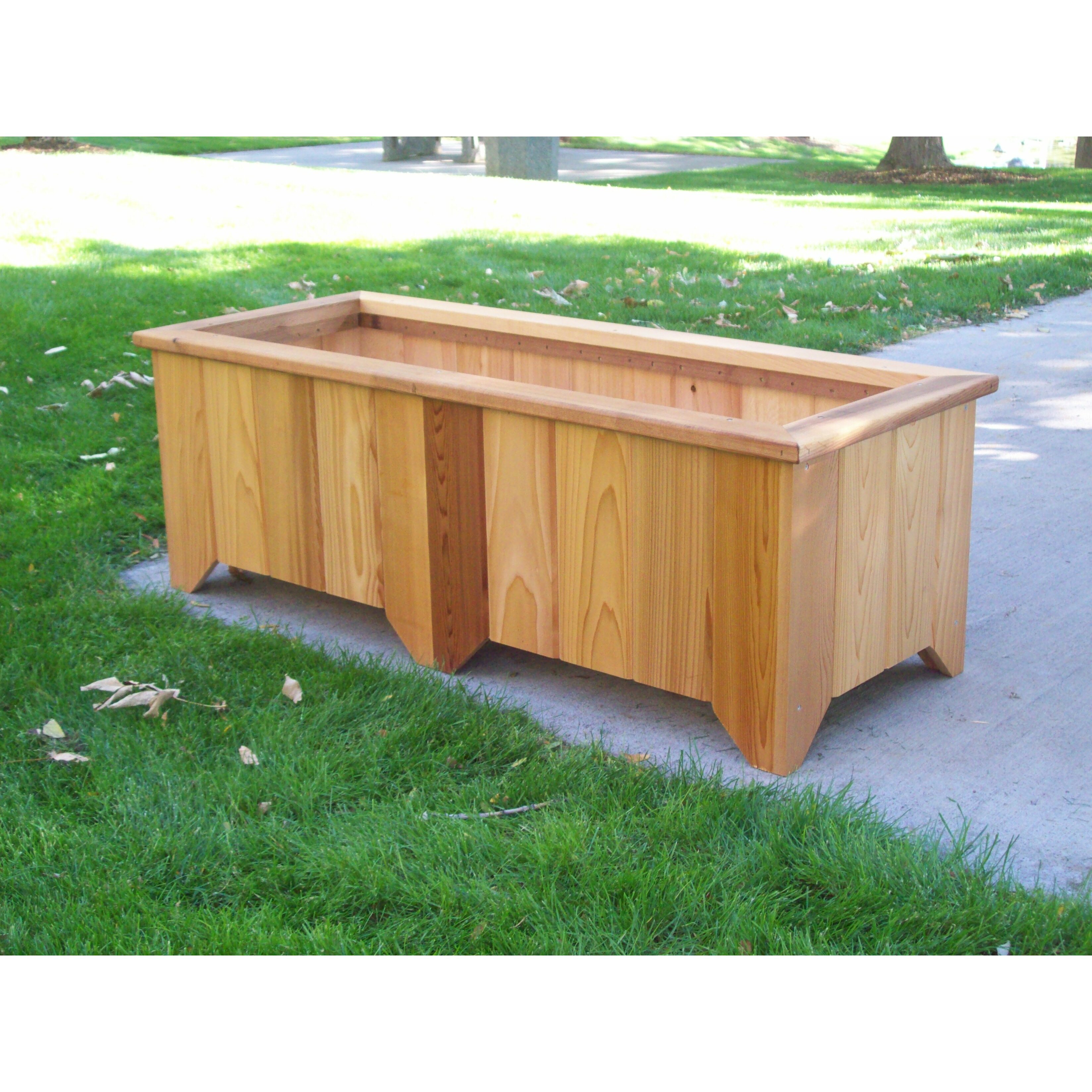 Rectangular wooden planter box information