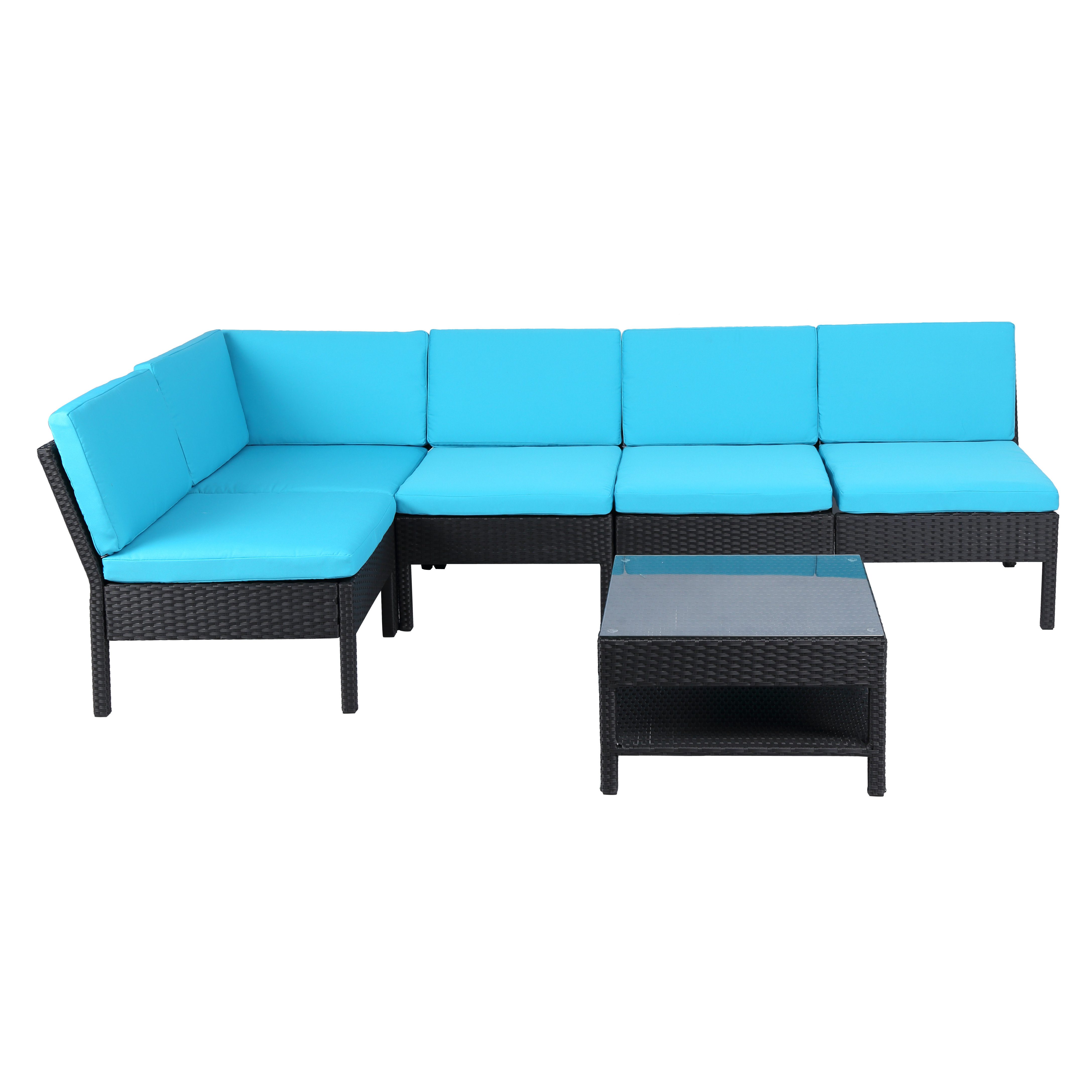 Baner Garden Complete Patio Garden 6 Piece Deep Seating Group Set with