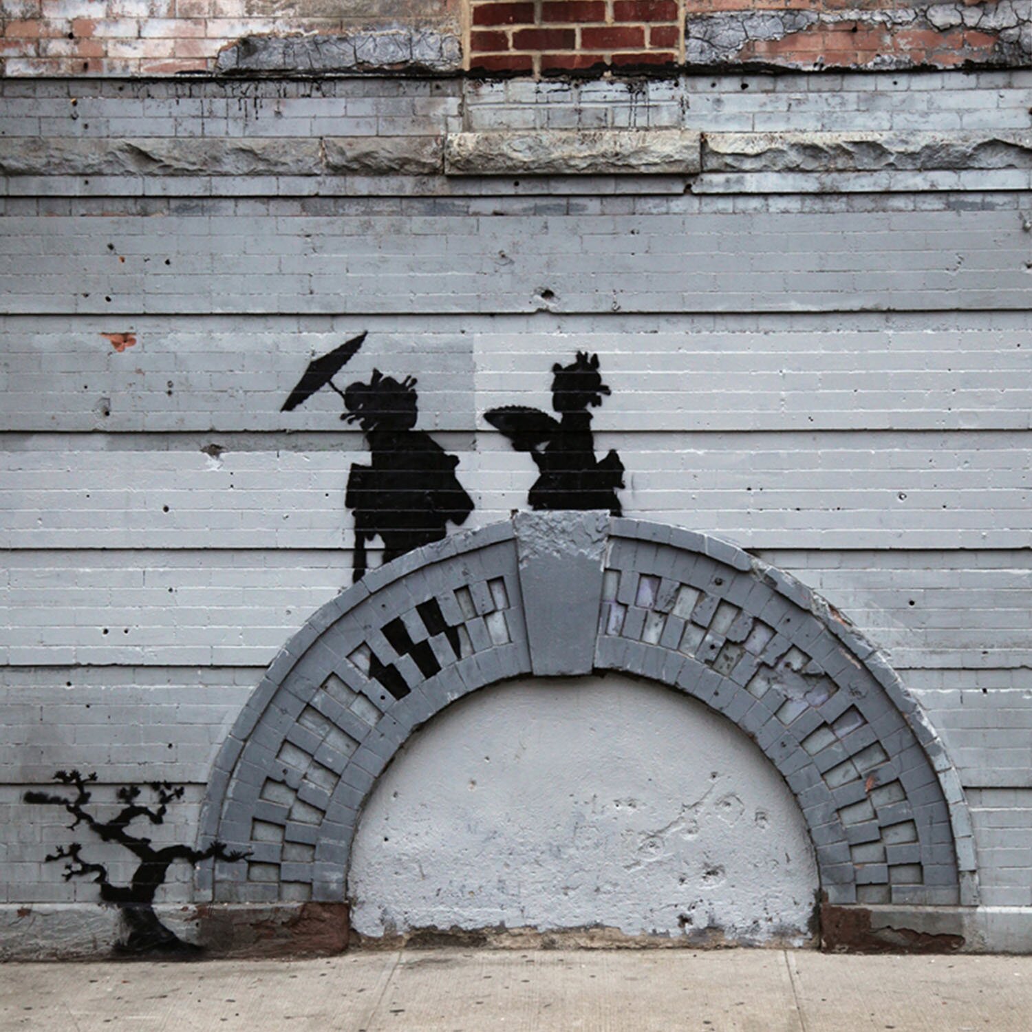Jaxson Rea NYC Japanese Bridge by Banksy Graphic Art on Wrapped