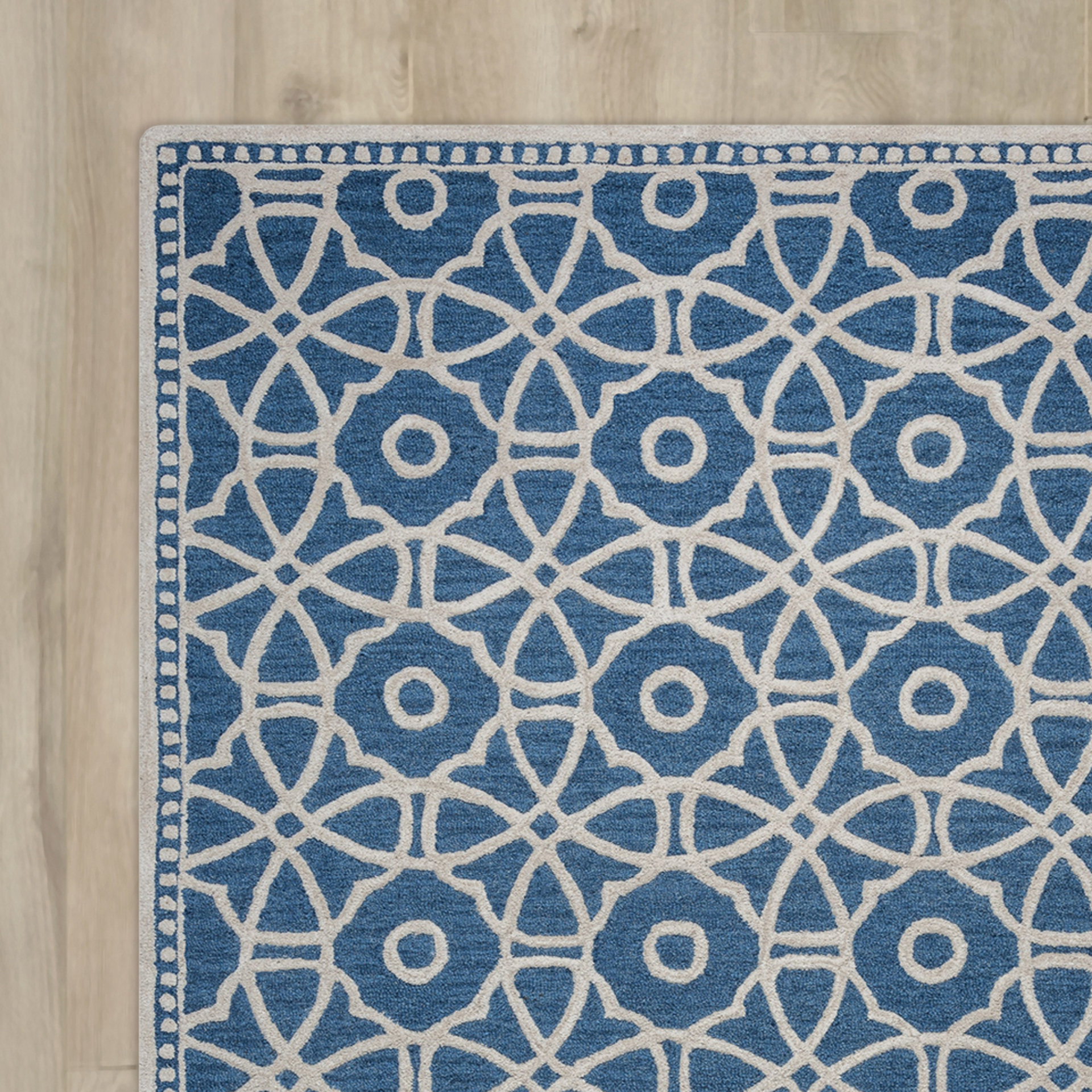 Wright HandTufted Blue Area Rug Wayfair