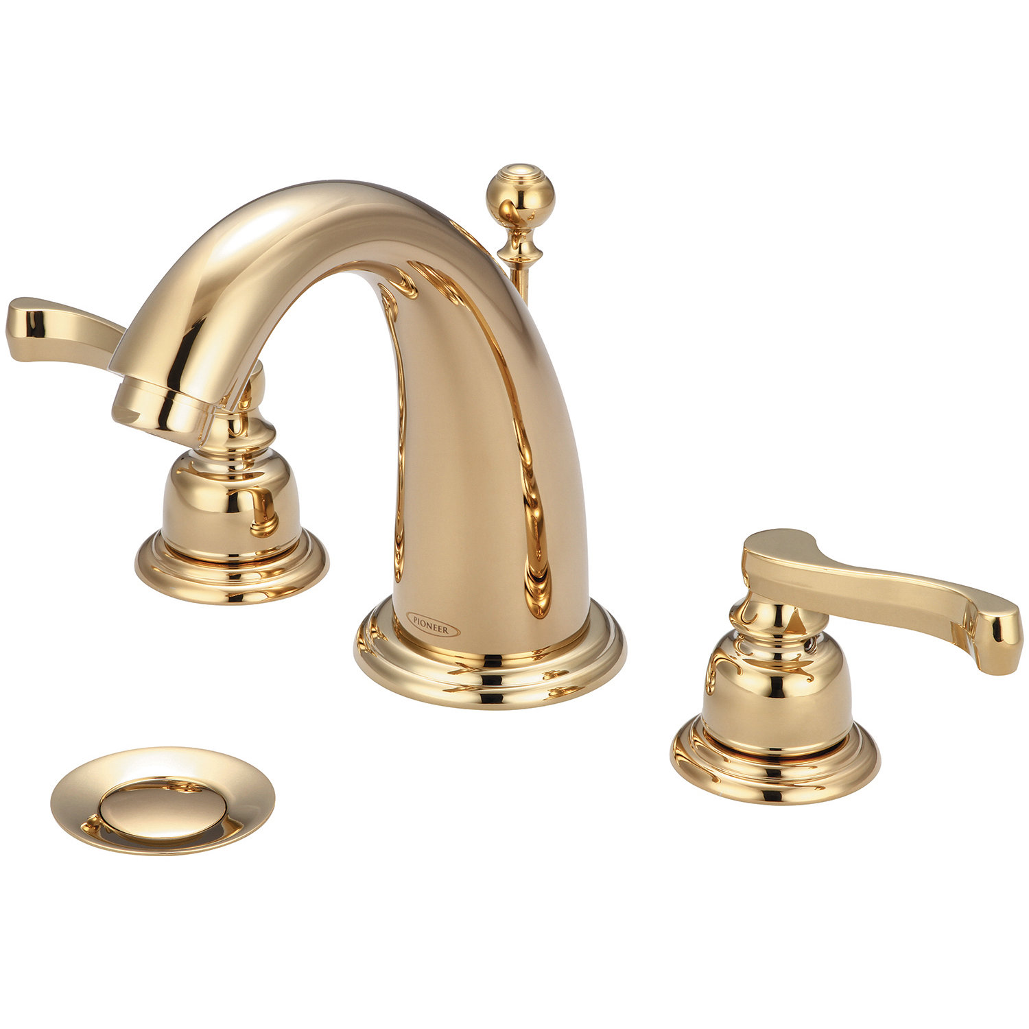 Brentwood Double Handle Deck Mounted Bathroom Faucet by Pioneer