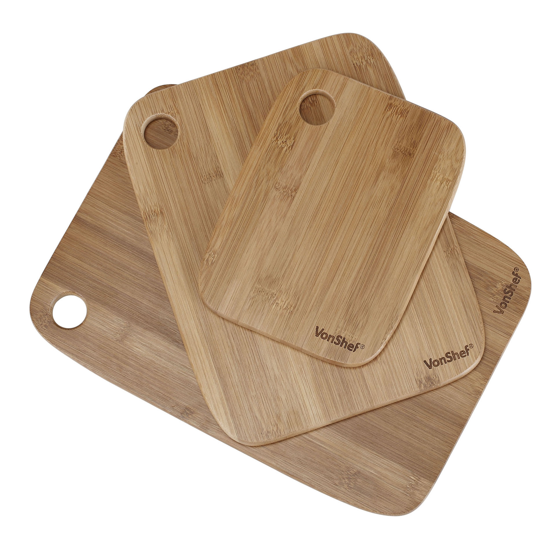 3 Piece Bamboo Wooden Cutting Board Set Wayfair