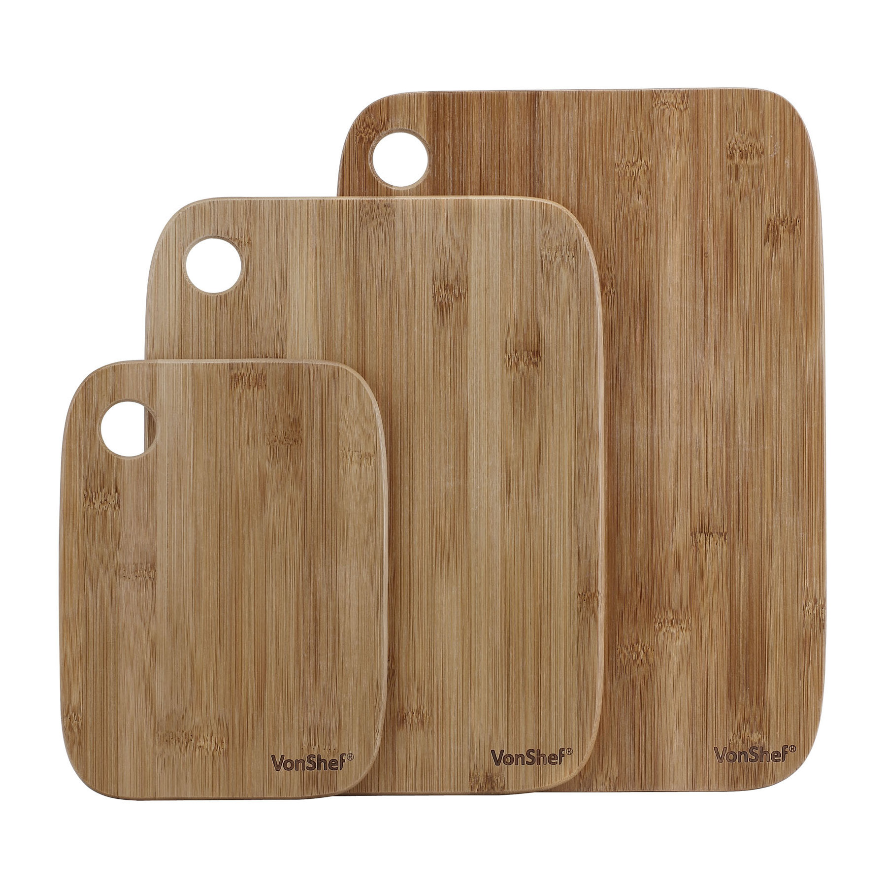 3 Piece Bamboo Wooden Cutting Board Set Wayfair