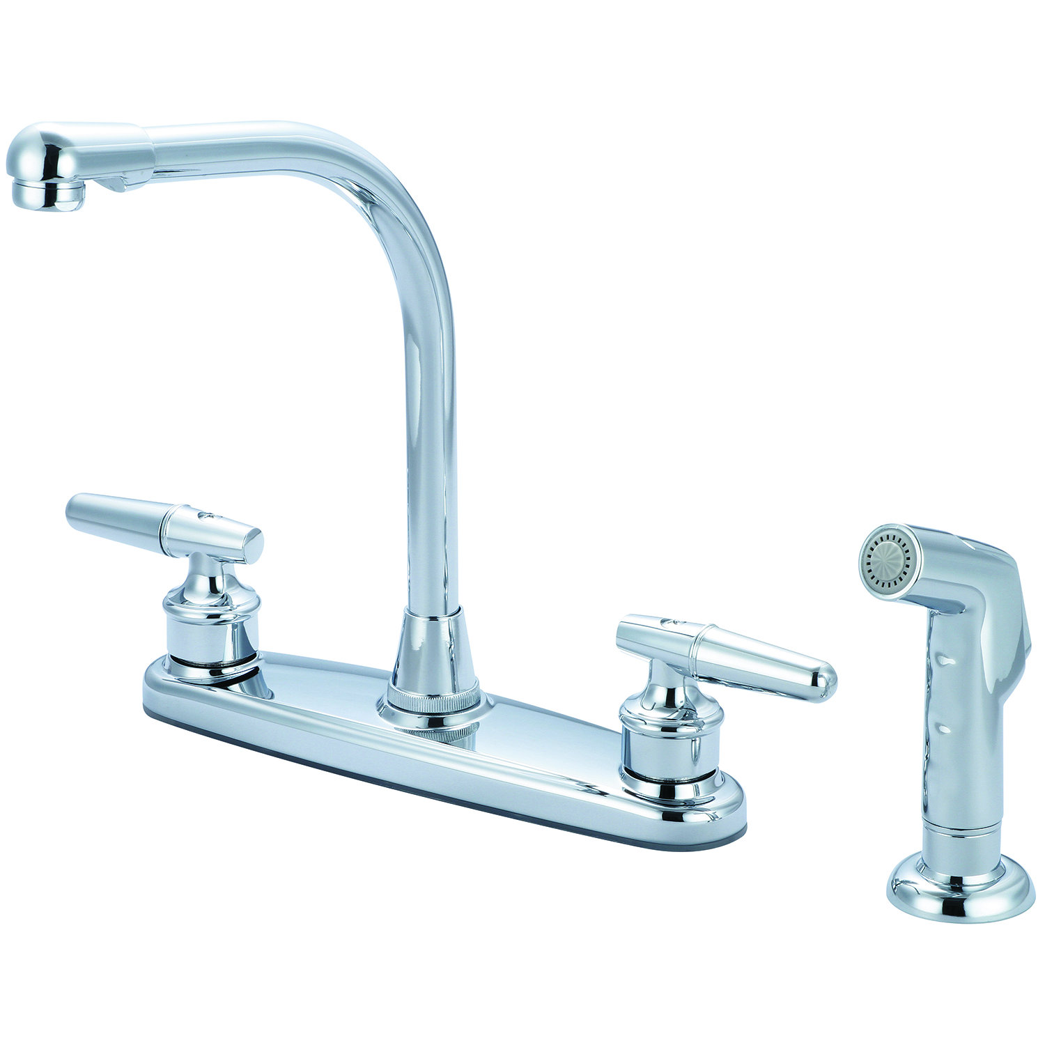 Double Handle Centerset Kitchen Faucet with Side Spray Wayfair