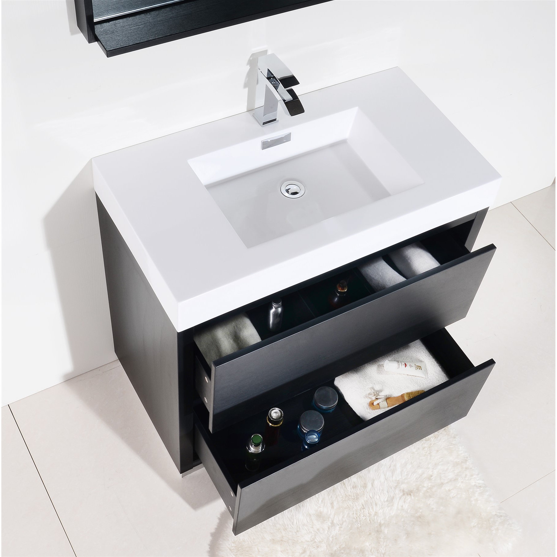Bliss 40" Single Free Standing Modern Bathroom Vanity Set Wayfair