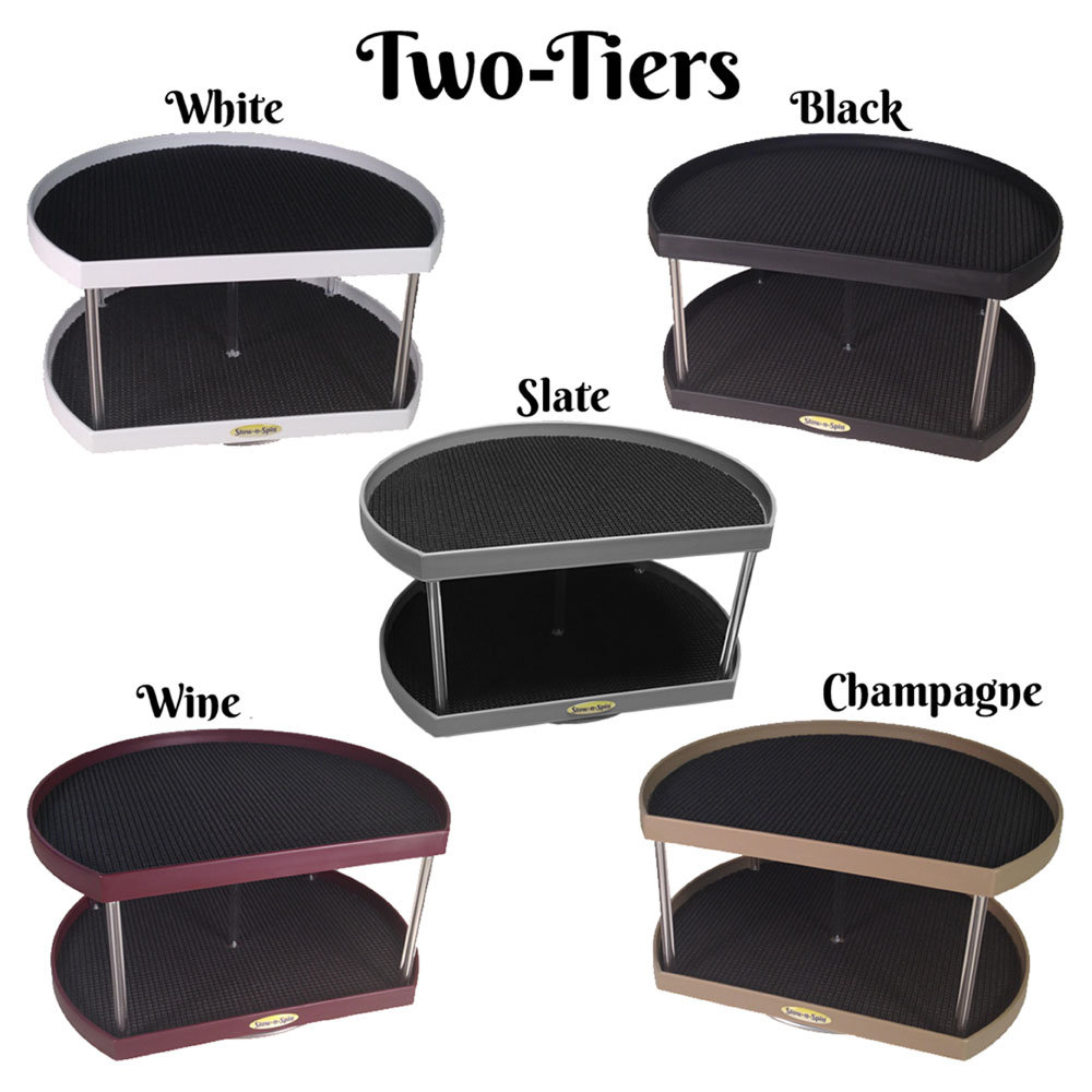 Simple Solutions StownSpin TwoTier Turntable Lazy Susan Spice Rack