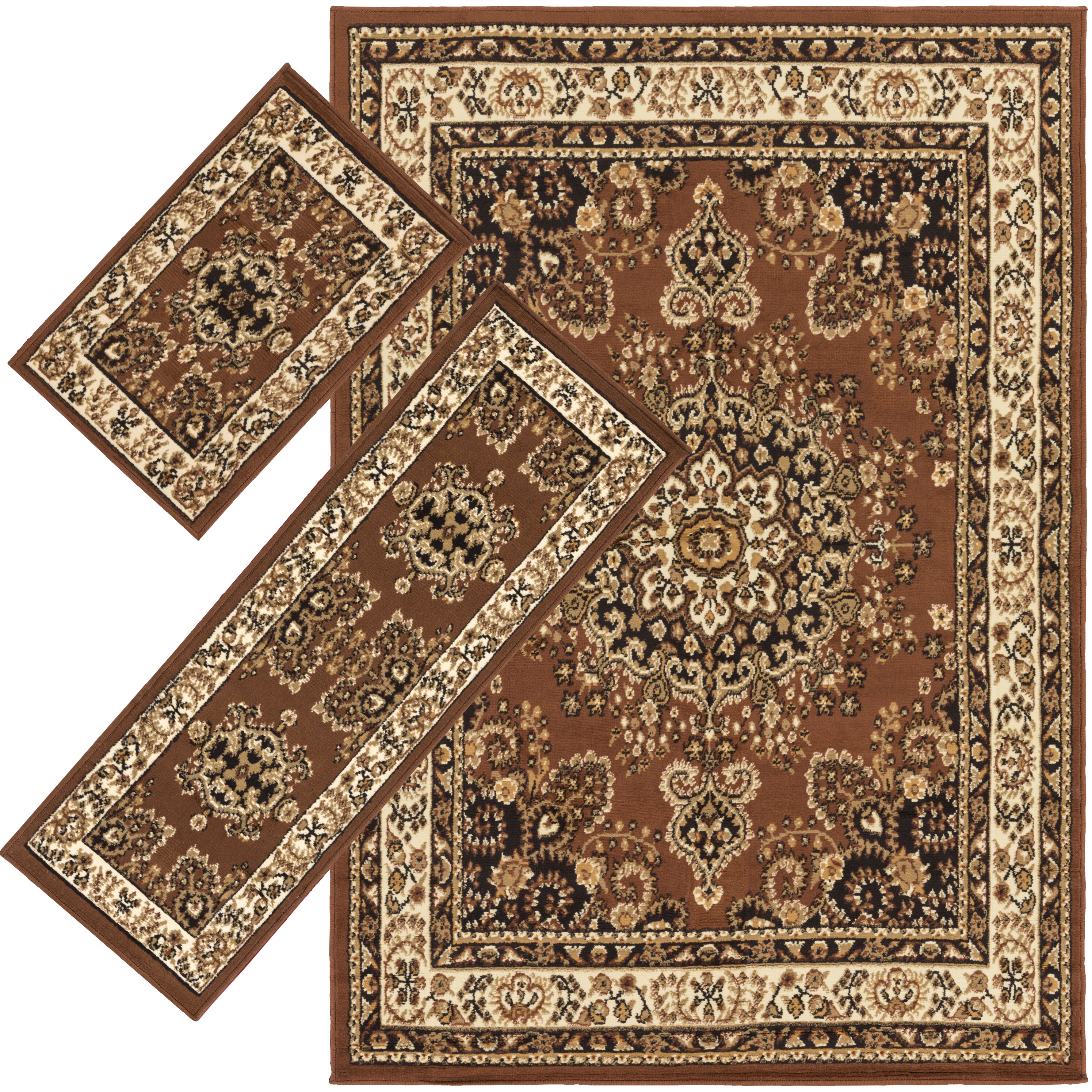 Threadbind Cacongo 3 Piece Brown/Black Area Rug Set & Reviews Wayfair