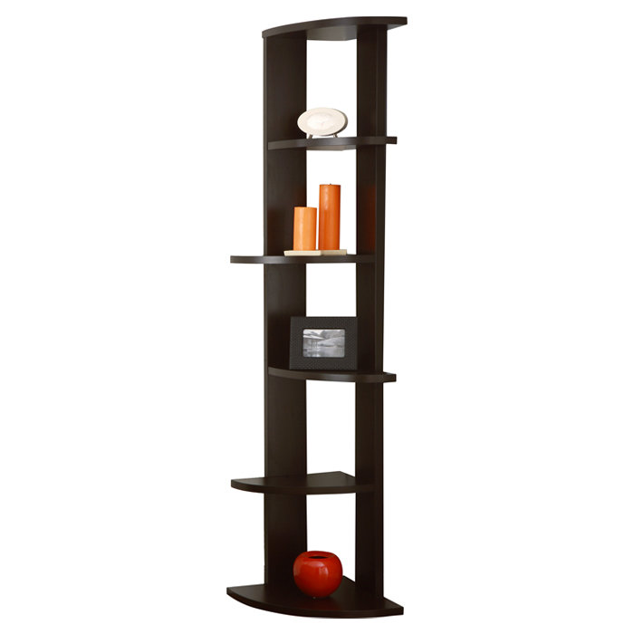 Latitude Run Black 75.75" 5 Tier Shelf Corner Unit & Reviews Wayfair