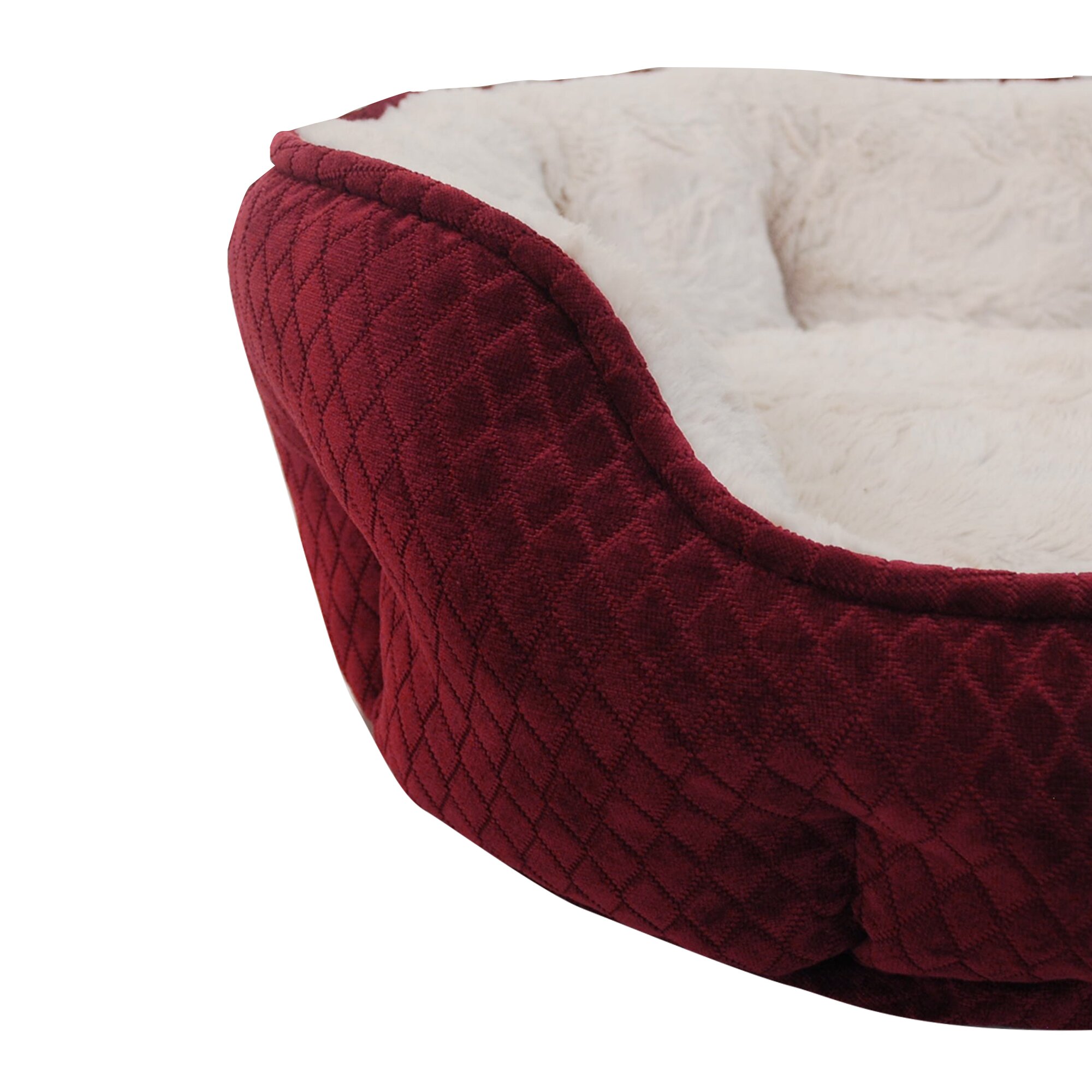 R2PPetLtd. Beautyrest Subtle Seat Diamond Burgundy Dog Bed ...