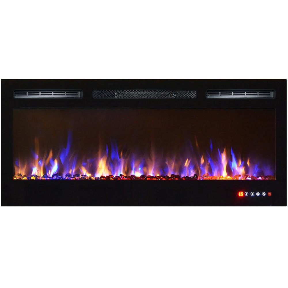 Gibson Living Bombay Crystal Recessed Touch Screen Wall Mounted Electric Fireplace  Reviews 
