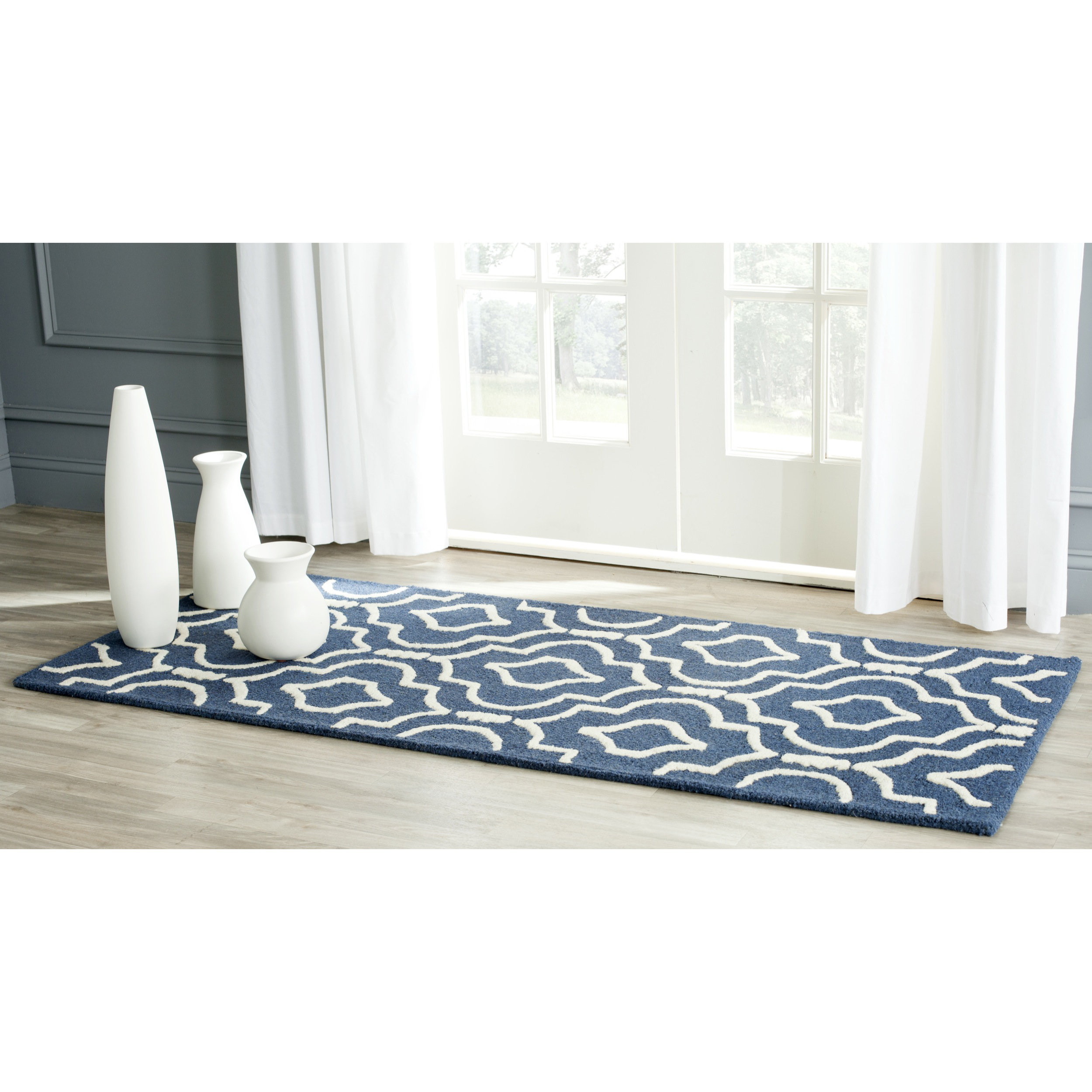 Safavieh Cambridge Navy Blue/Ivory Area Rug & Reviews Wayfair