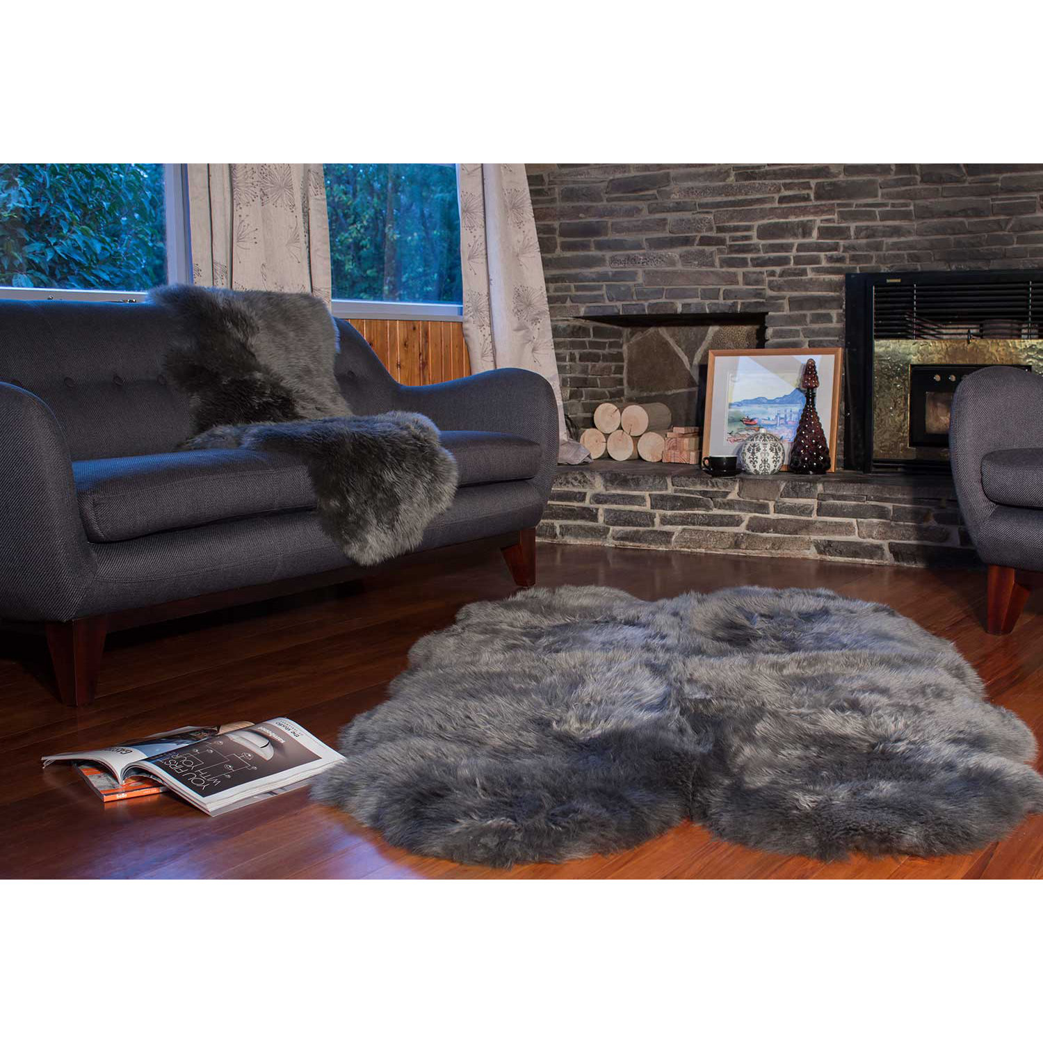 Bowron Sheepskin Long Wool Gold Star Quarto Area Rug & Reviews Wayfair