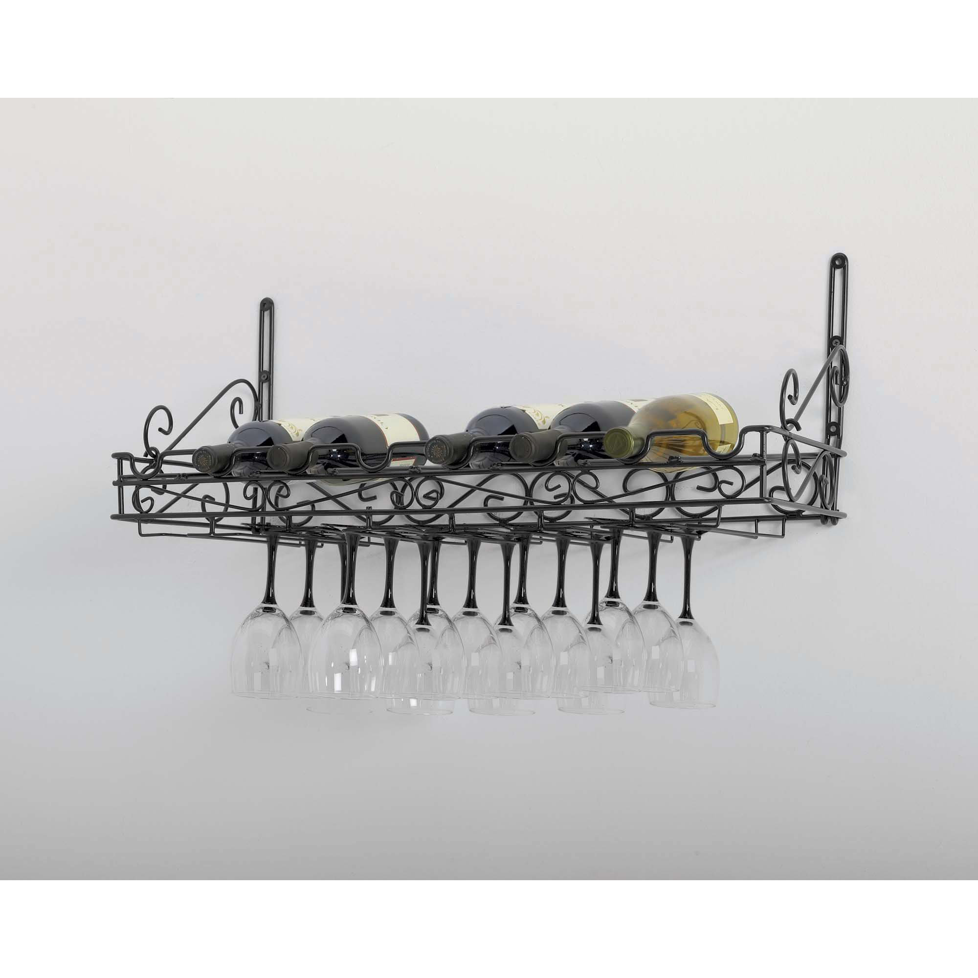 Concept Housewares 8 Bottle Wall Mounted Wine Glass Rack & Reviews