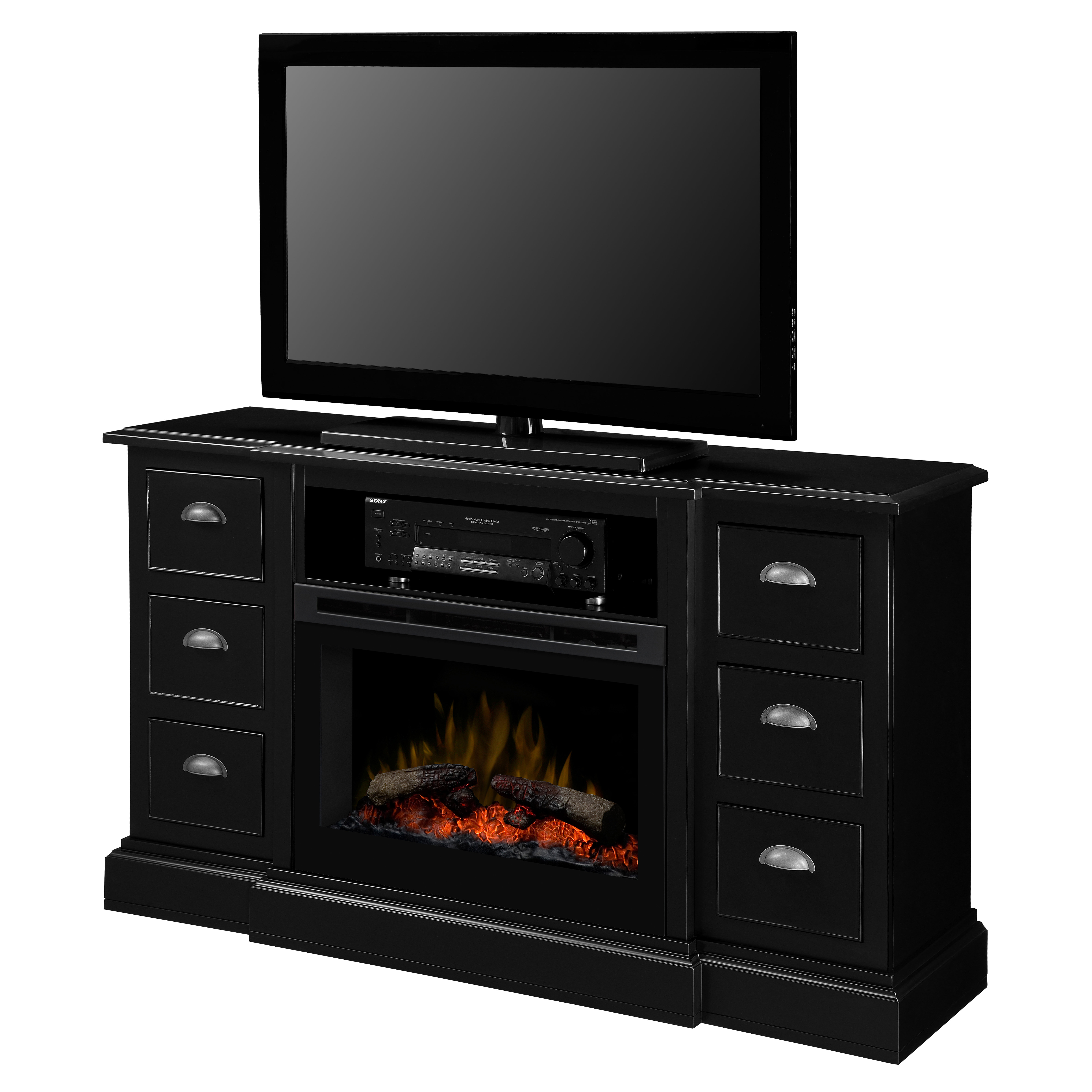 Gibbon's Media Console Electric Fireplace Wayfair