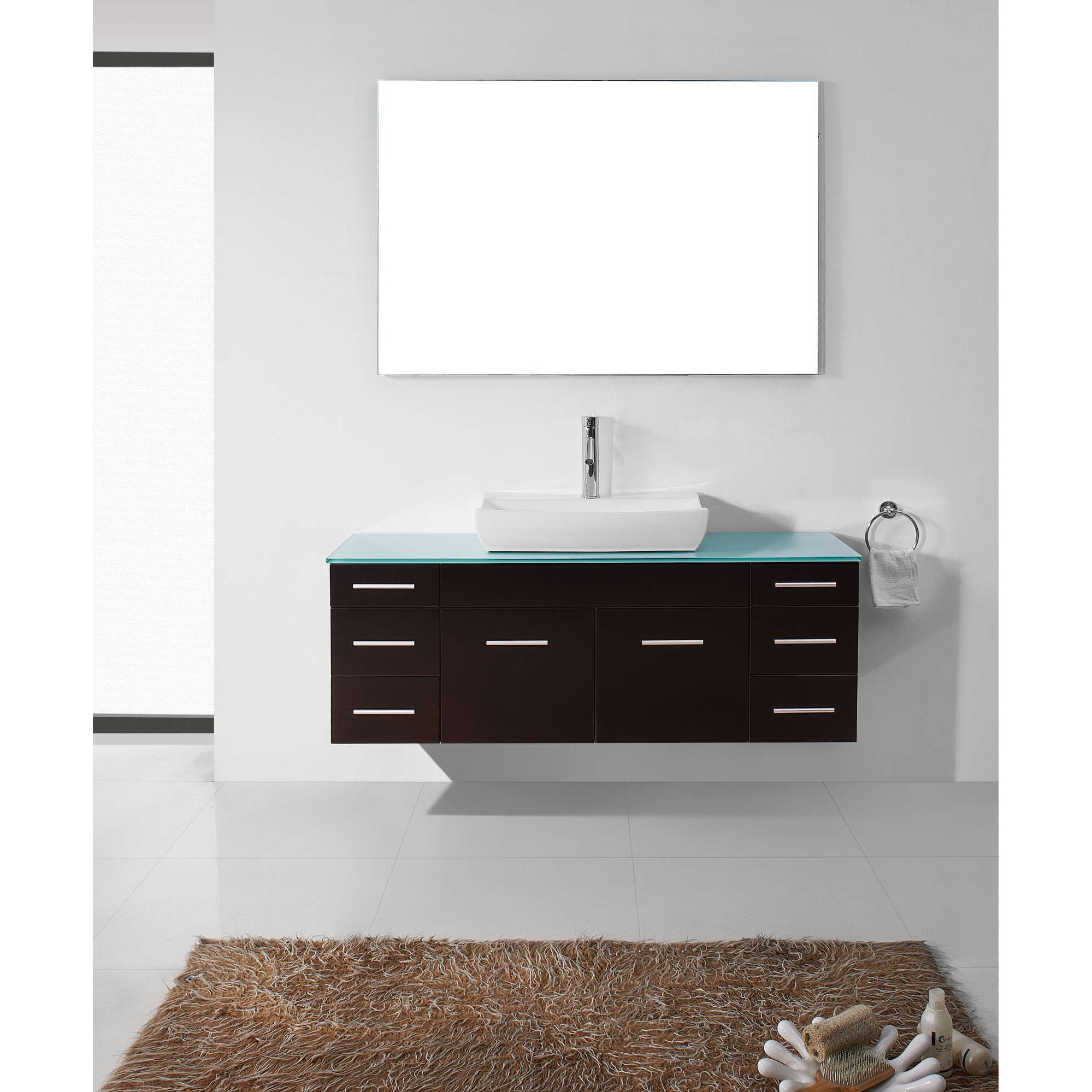 Virtu Biagio 56quot; Single Bathroom Vanity Set with Mirror amp; Reviews 