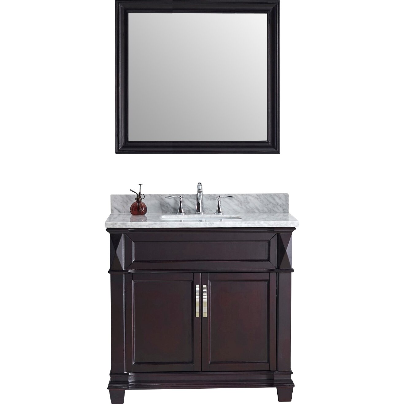 Victoria 37" Single Bathroom Vanity Set with Mirror | Wayfair