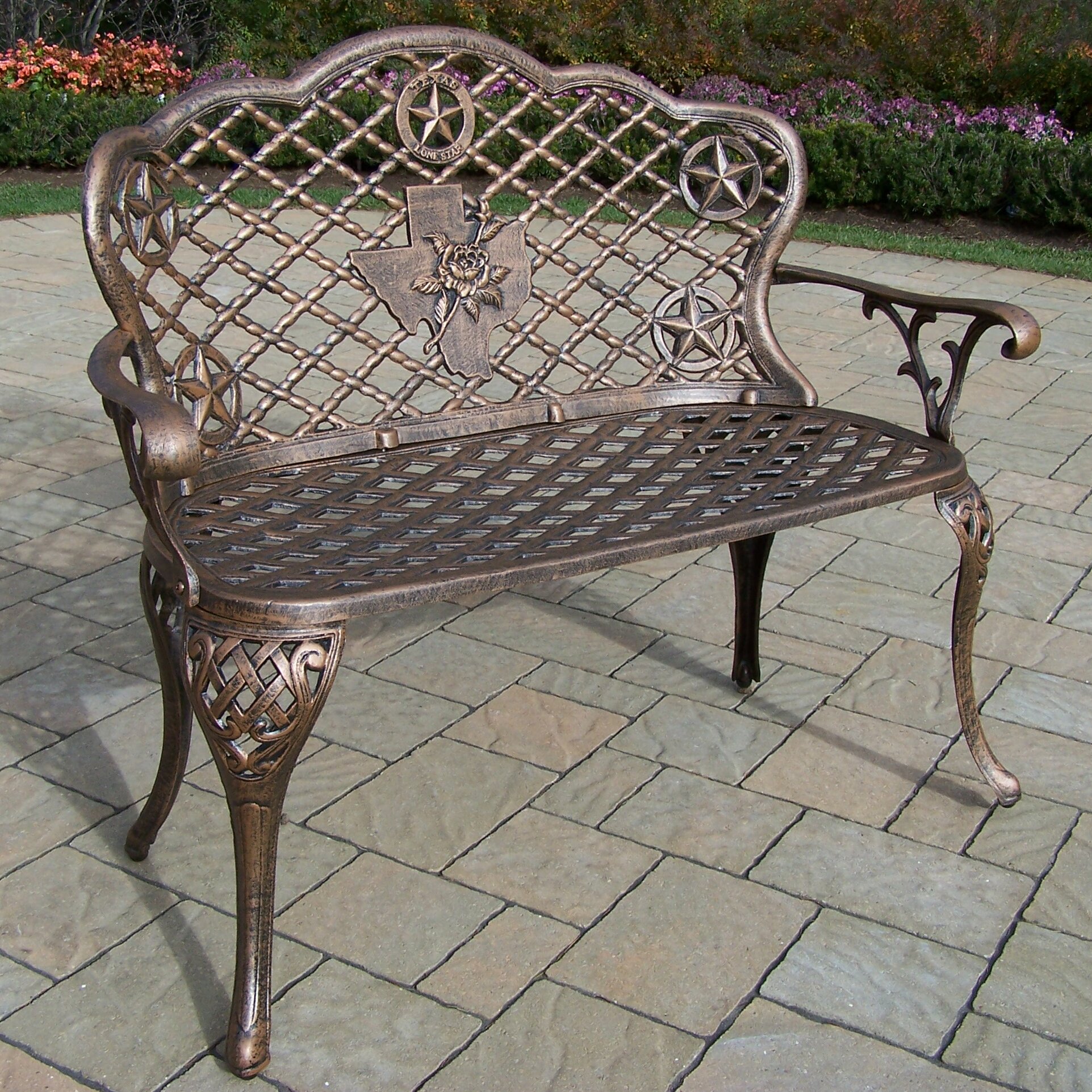 Oakland Living Texas Rose Aluminum Garden Bench & Reviews | Wayfair