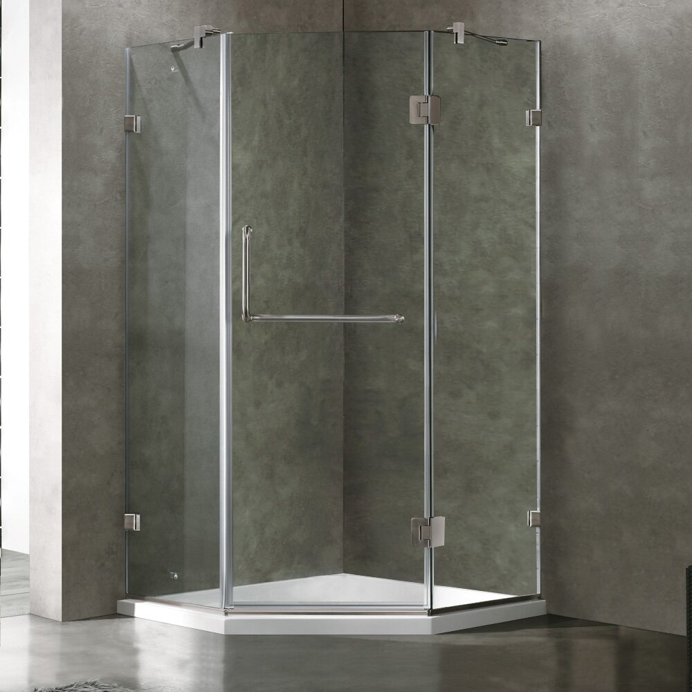 Vigo Piedmont 36 x 36-in. Frameless Neo-Angle Shower Enclosure with ...