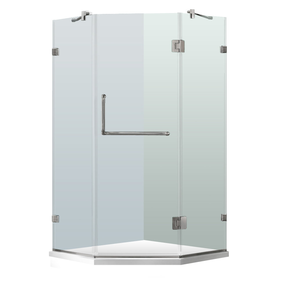 Vigo Piedmont 36 x 36in. Frameless NeoAngle Shower Enclosure with .375in. & Reviews Wayfair