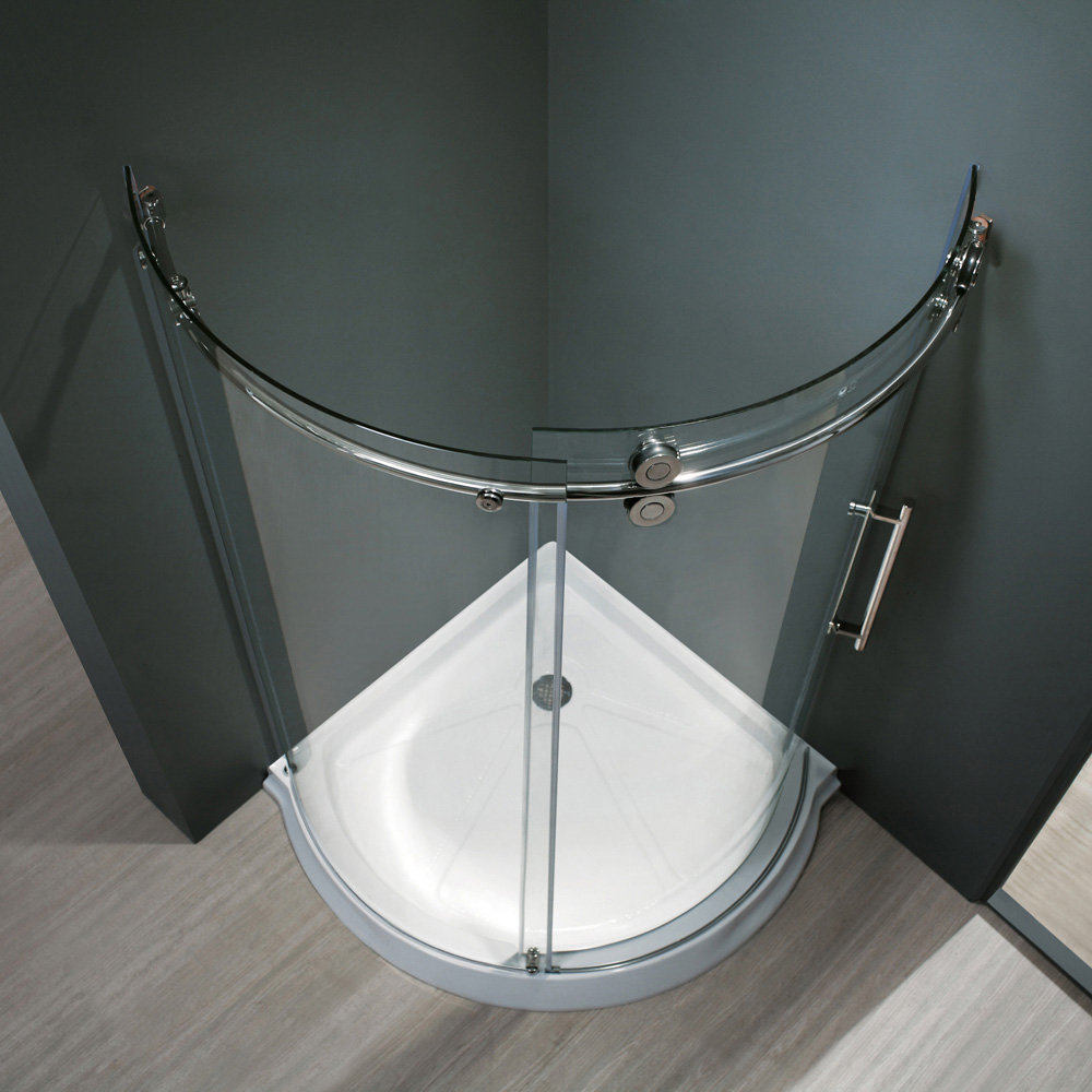Vigo Sanibel 40 x 40in. Frameless Round Sliding Shower Enclosure with