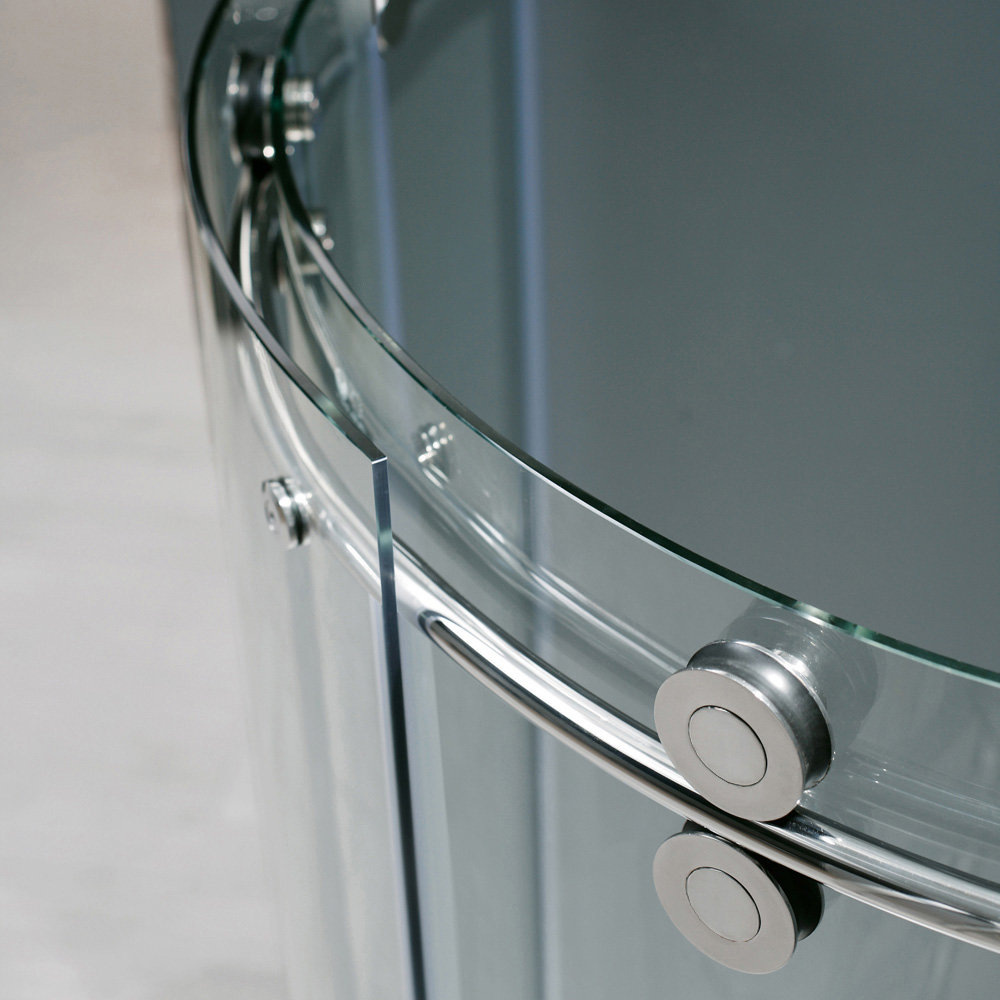 Vigo Sanibel 40 x 40in. Frameless Round Sliding Shower Enclosure with