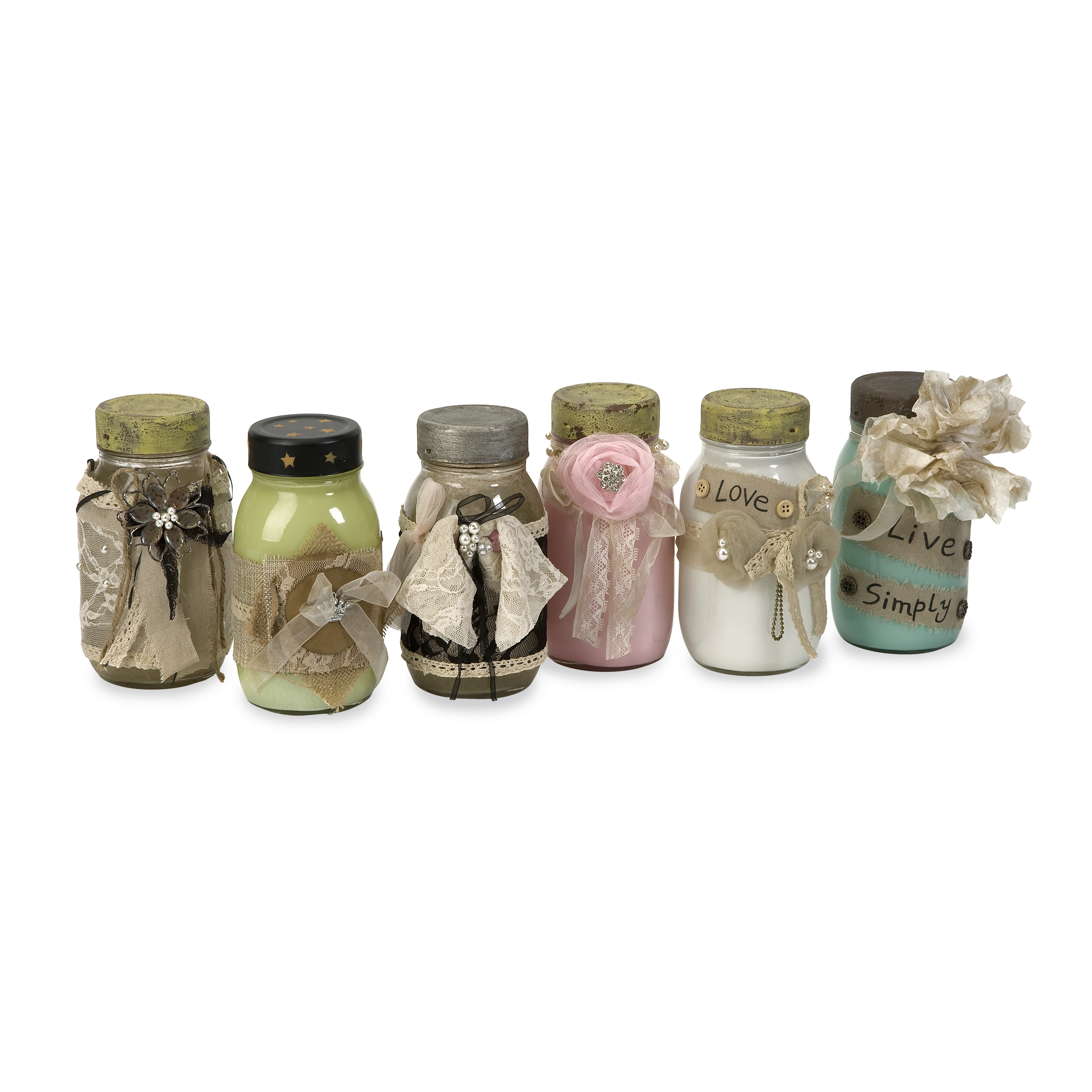 Vintage 6Piece Decorative Mason Jar Set Wayfair