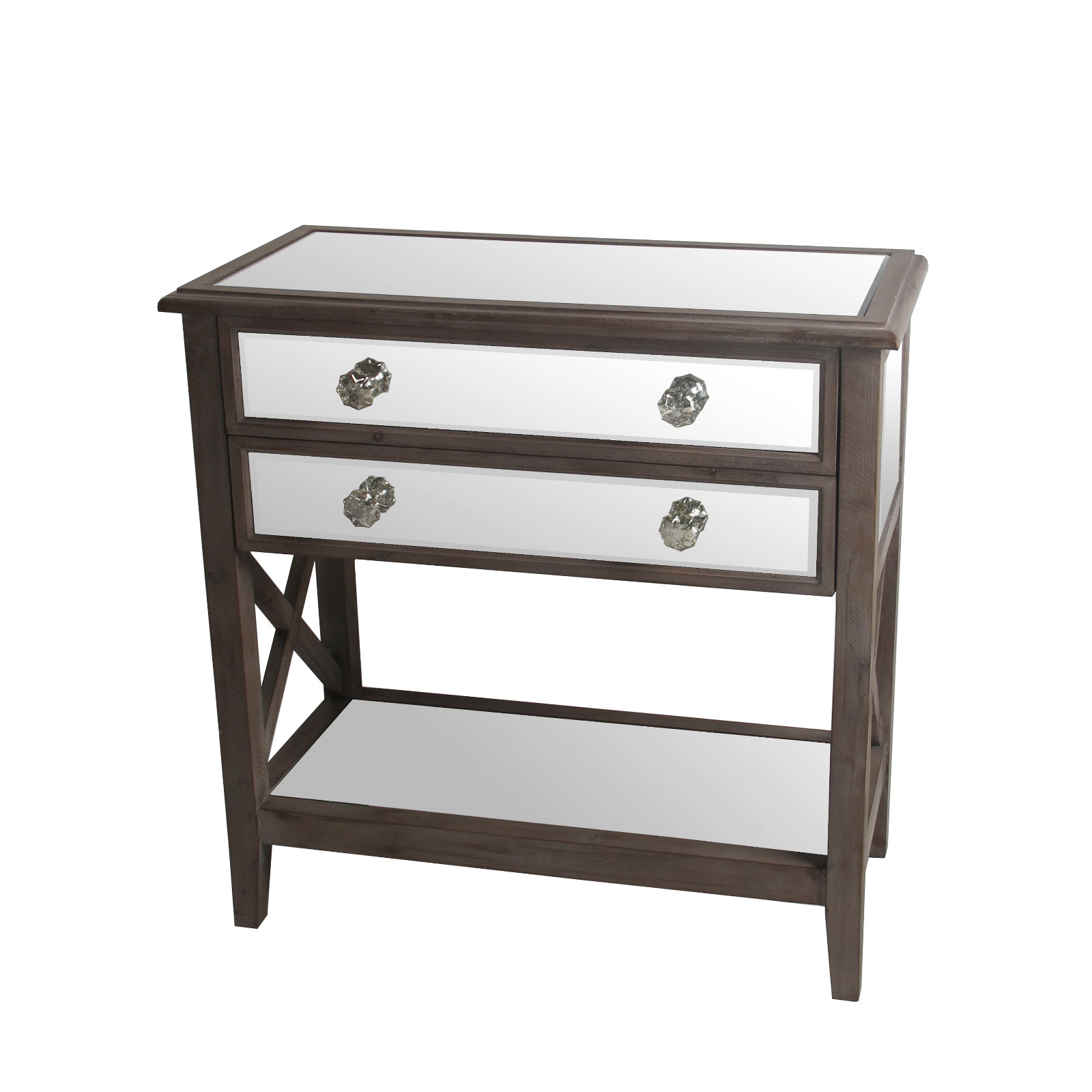 Mirrored 2 Door End Table Wayfair