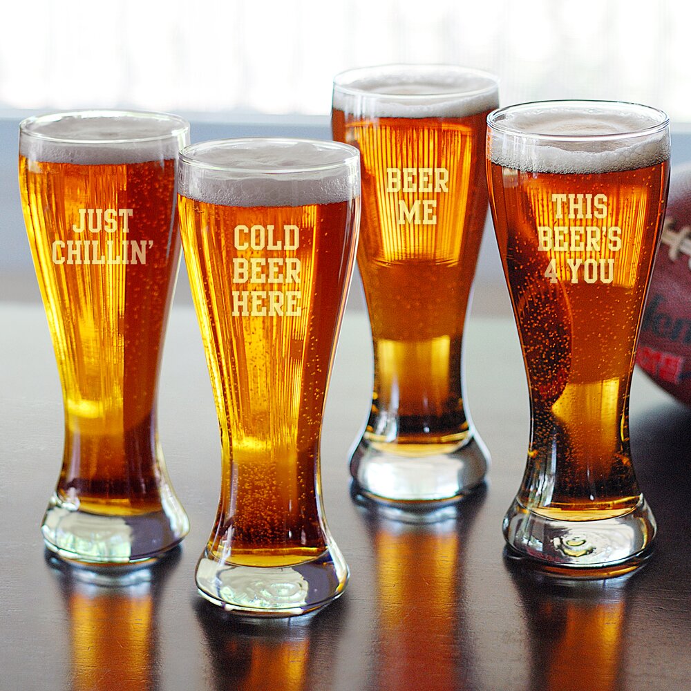 Cold Beer Here Pilsner Glass | Wayfair