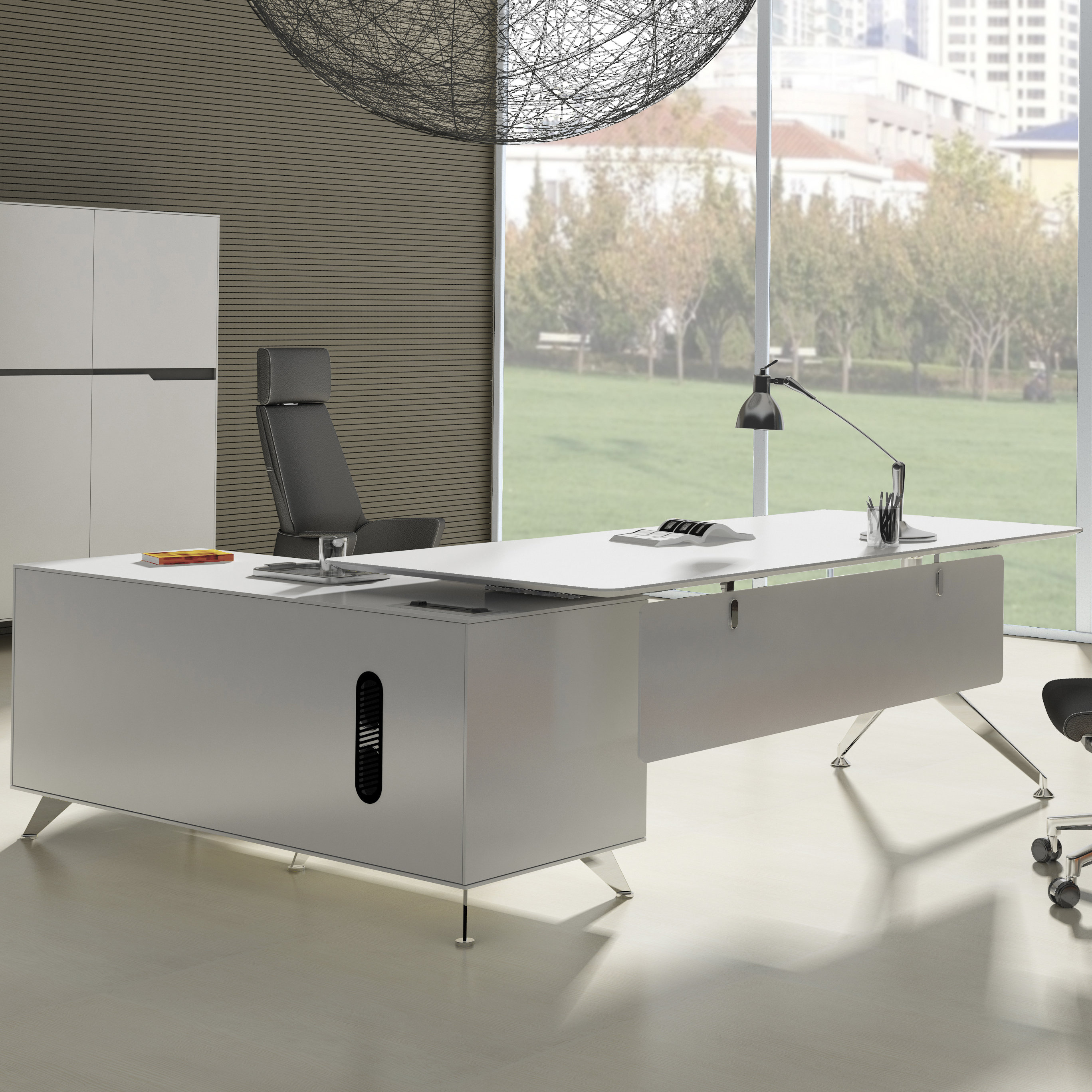 Jesper Office 400 Collection Executive Desk with Return