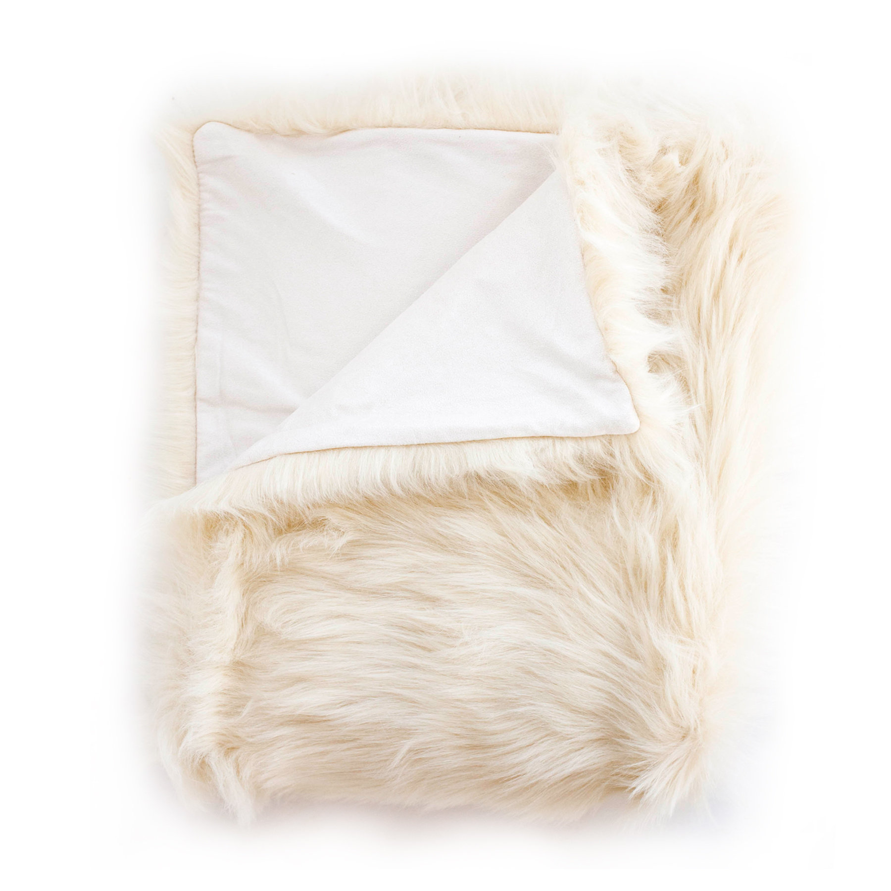 WovenWorkz Arctic Fox Faux Fur Throw & Reviews Wayfair