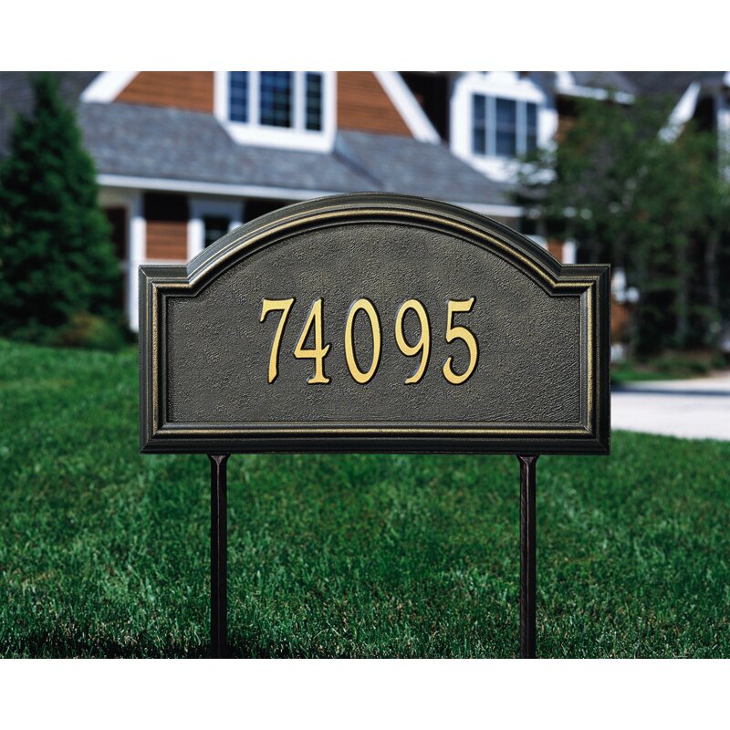 Providence Arch 1 Line Standard Lawn Address Sign Wayfair