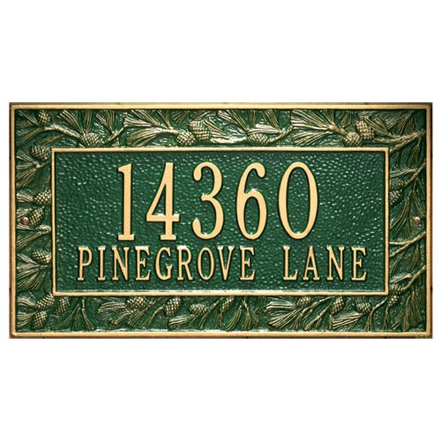 Whitehall Products Pinecone Frame Standard Address Plaque & Reviews ...