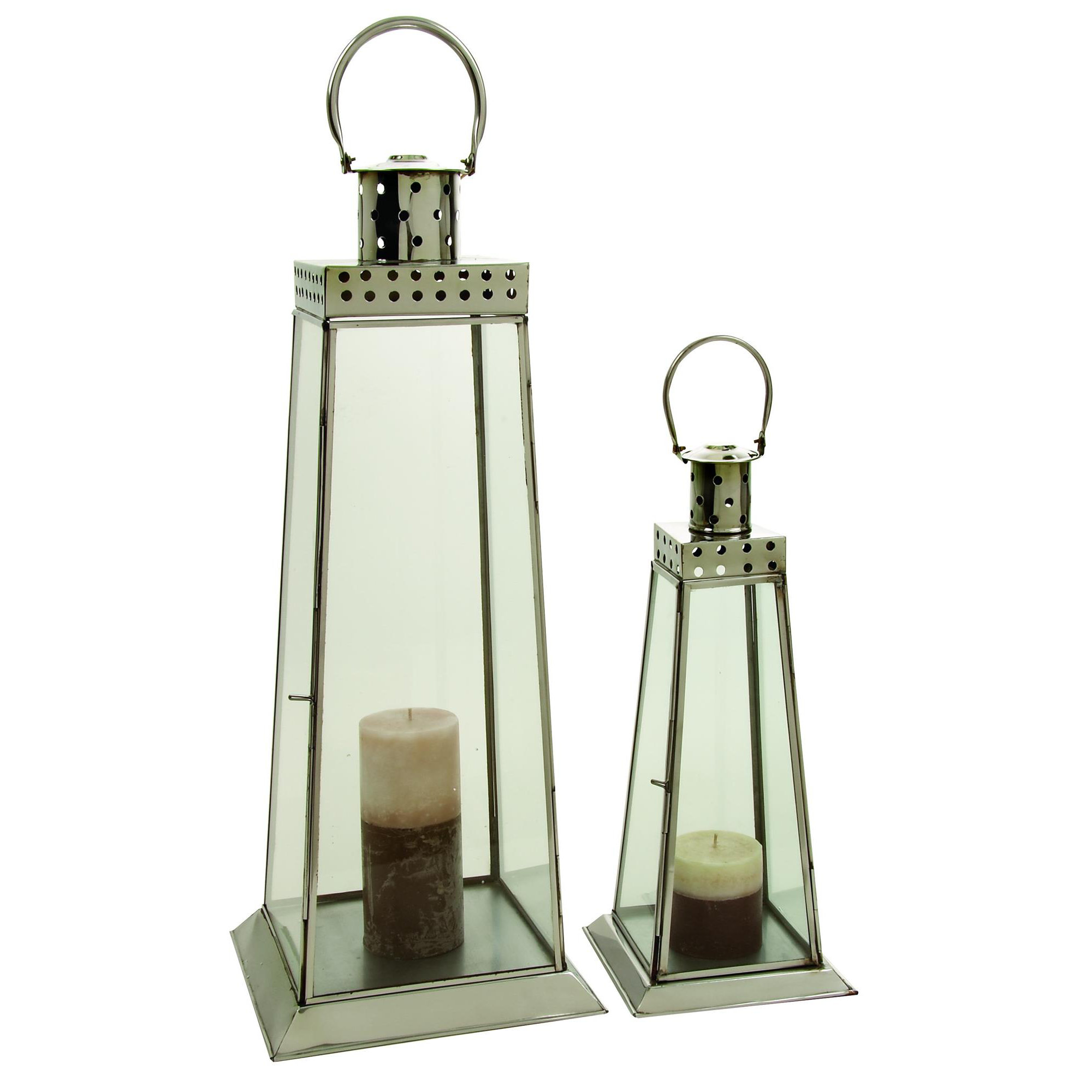 2 Piece Stainless Steel Lantern Set Wayfair