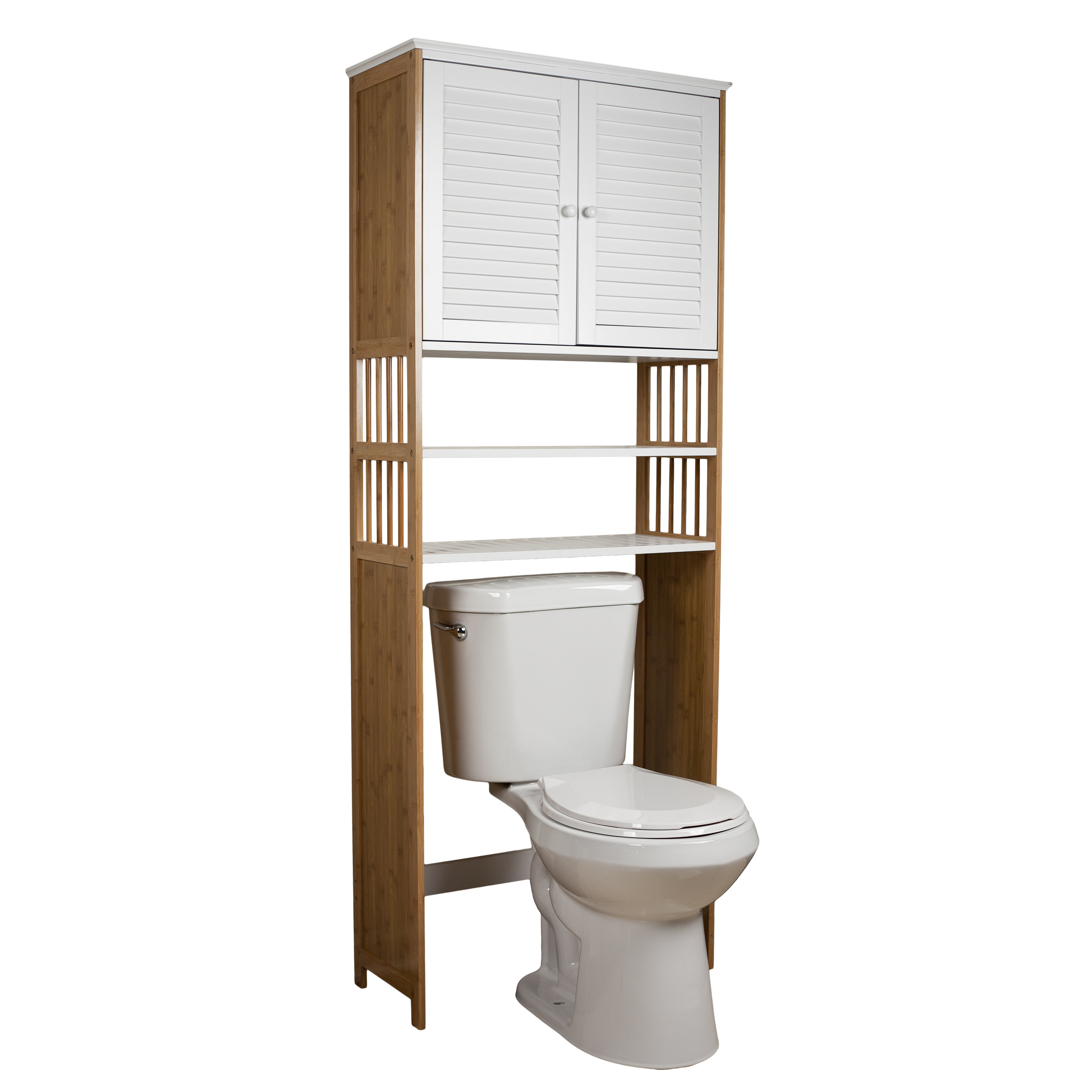 DanyaB Bamboo Bathroom 27" x 71" Over the Toilet Cabinet ...