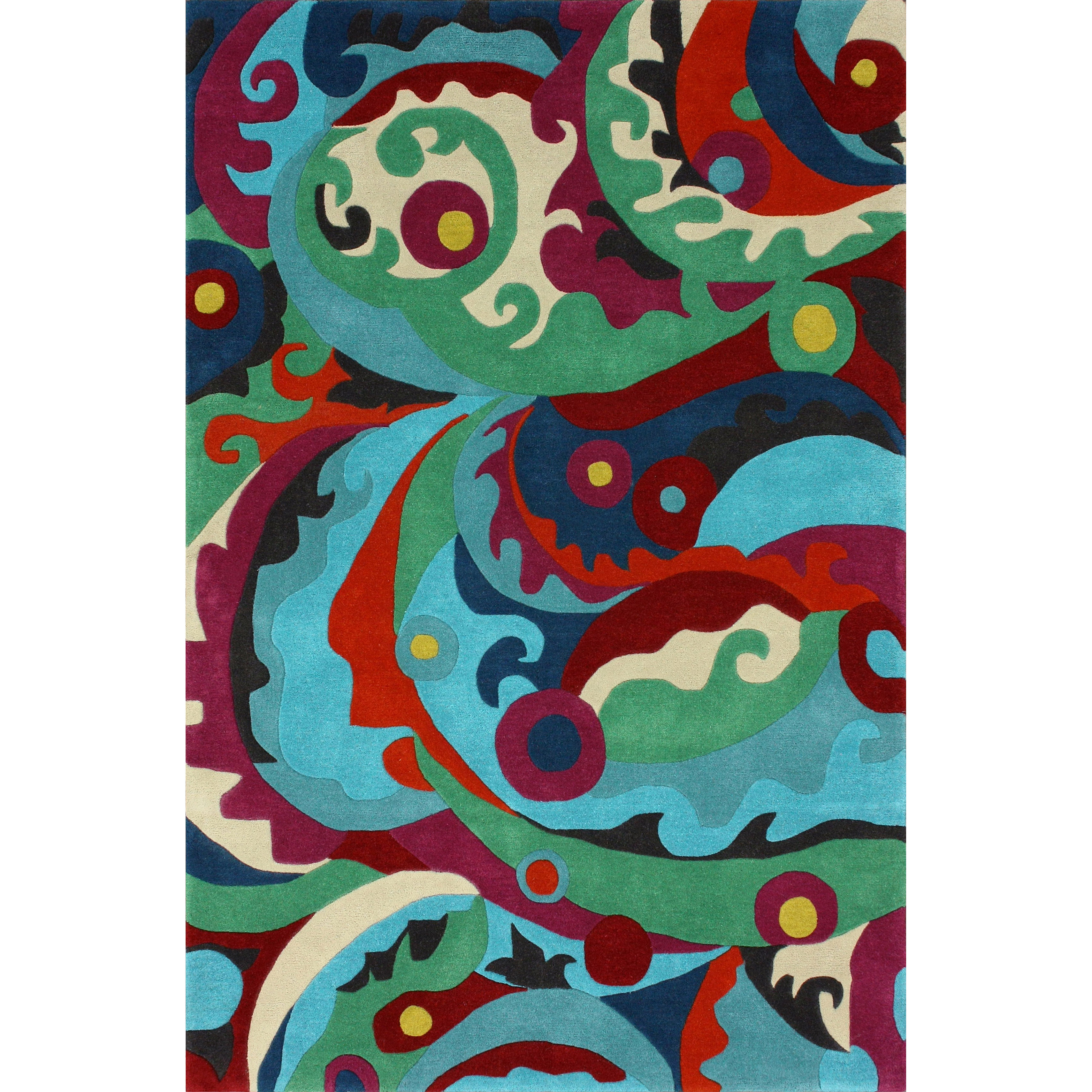 Goodwin Light Blue Mod Paisley Area Rug Wayfair