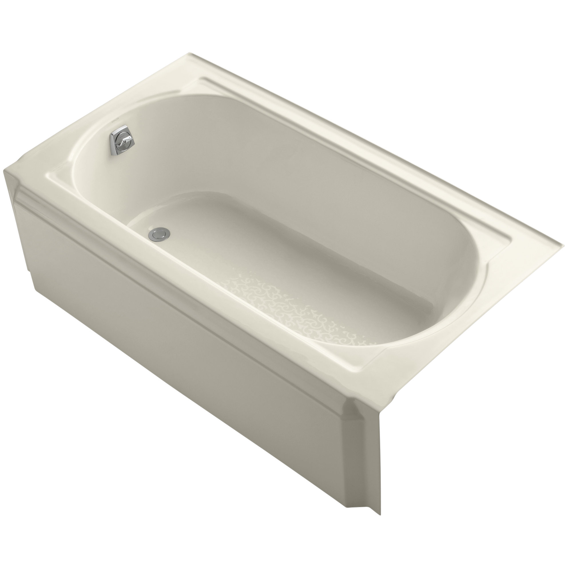 Kohler Memoirs Alcove 60" x 34" Soaking Bathtub & Reviews Wayfair