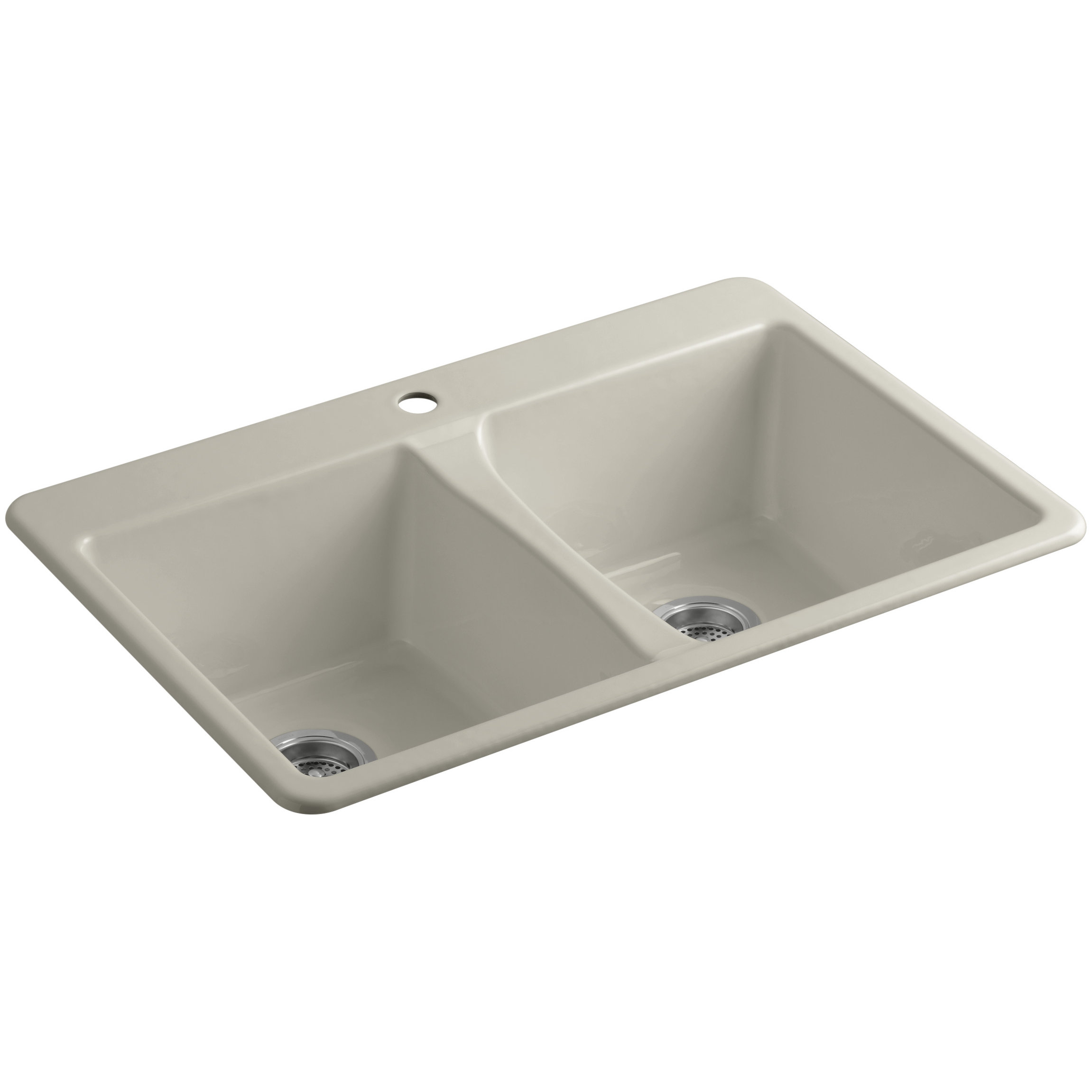 Kohler Deerfield 33" x 22" x 9-5/8" Top-Mount Double-Equal ...
