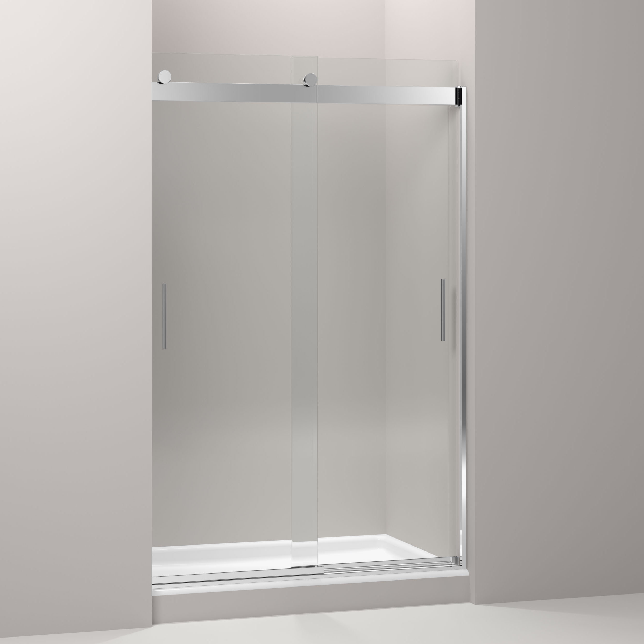 Kohler Levity 74" x 47.63" Sliding Shower Door with Blade Handles & Reviews Wayfair