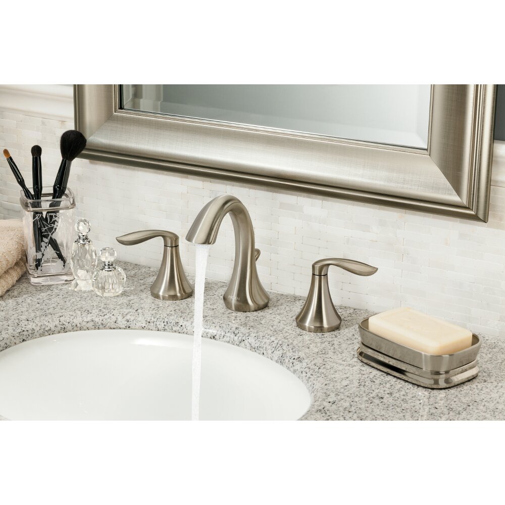 Moen Eva Double Handle Widespread Bathroom Faucet ...