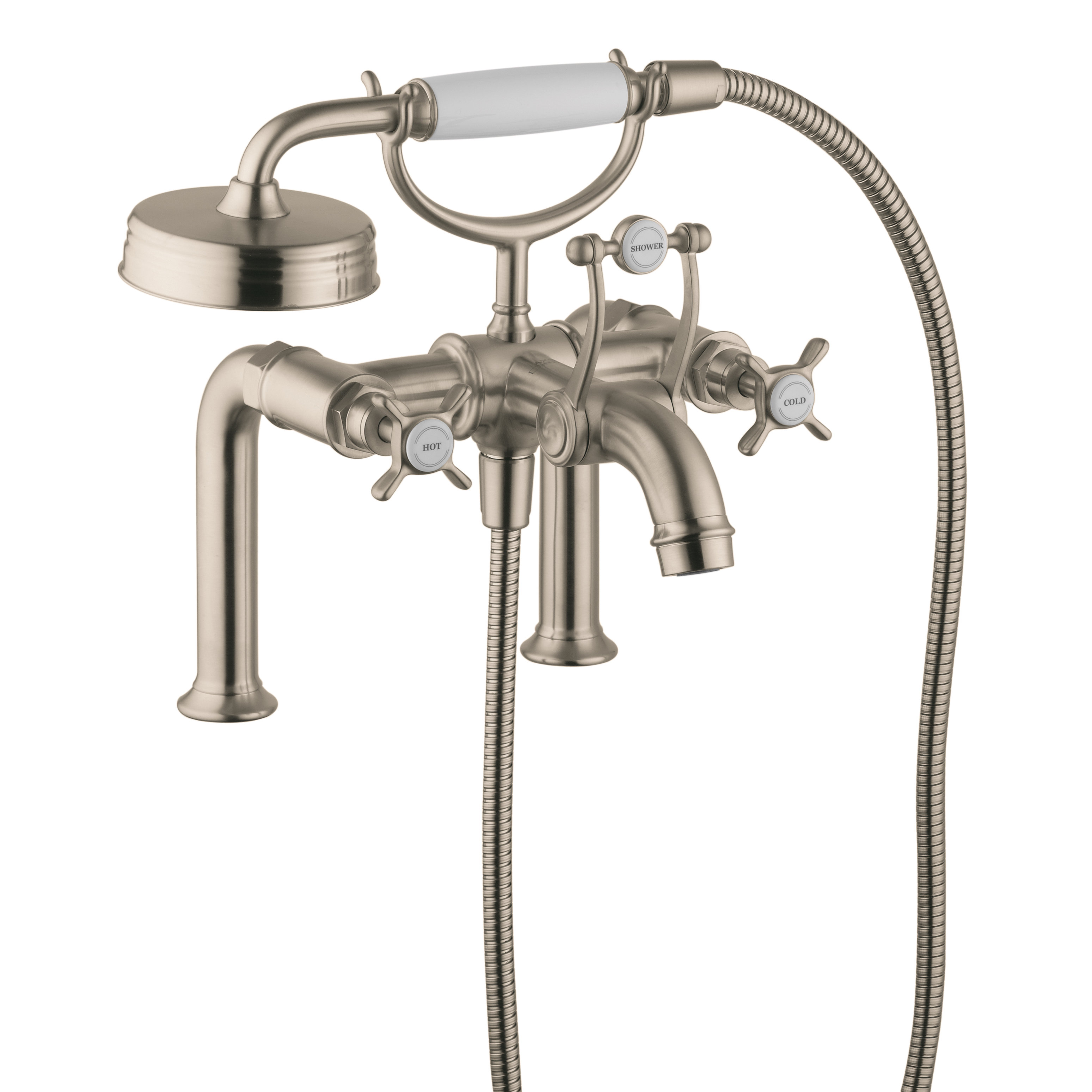 Axor Montreux Two Handle Deck Mounted Freestanding Tub Filler with Hand Shower Wayfair