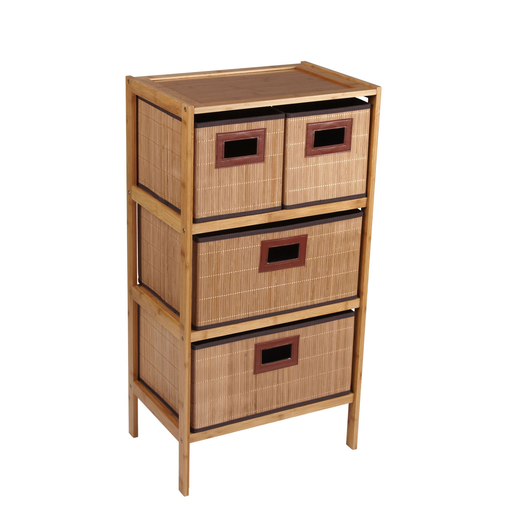 Household Essentials Bamboo 4 Drawer Storage Chest \u0026 Reviews  Wayfair