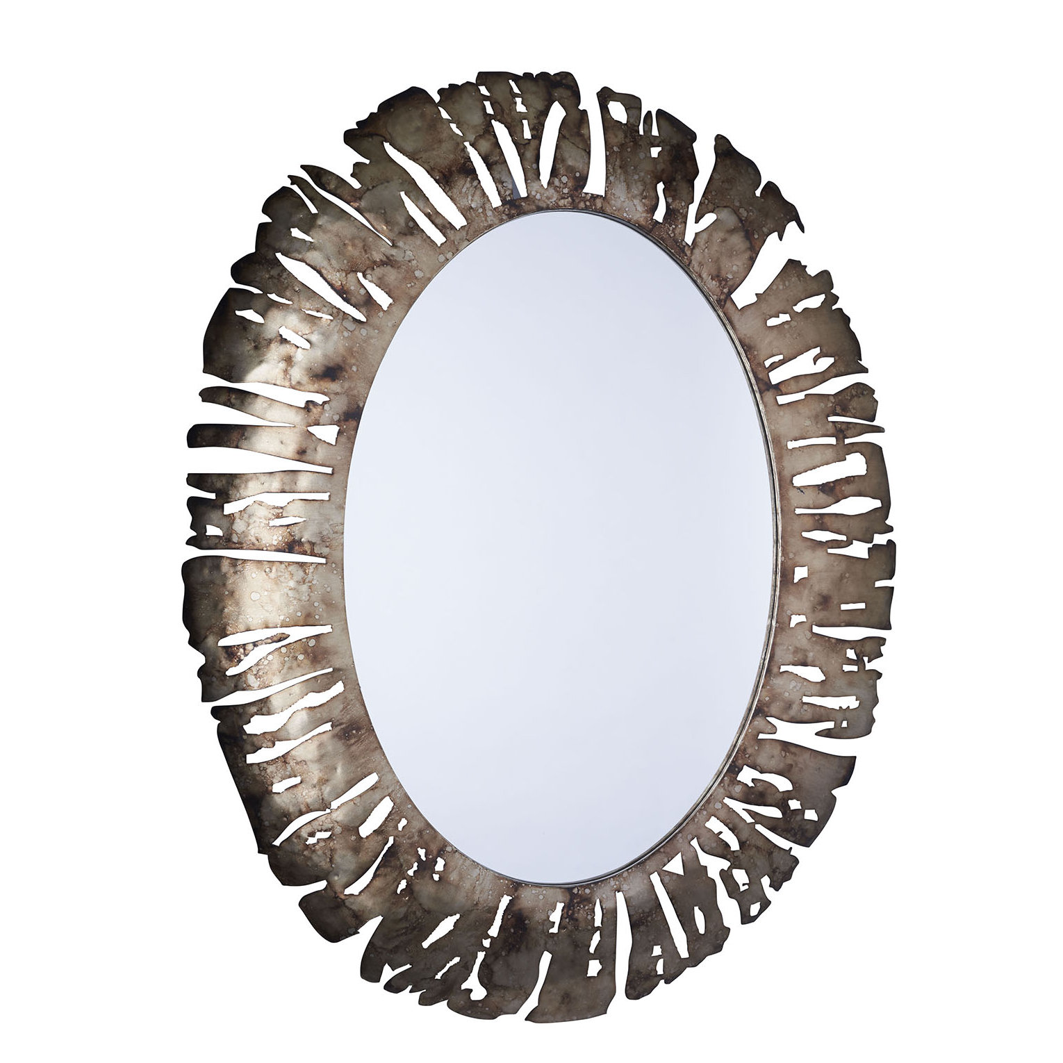 Household Essentials Oval Metal Wall Mirror & Reviews Wayfair