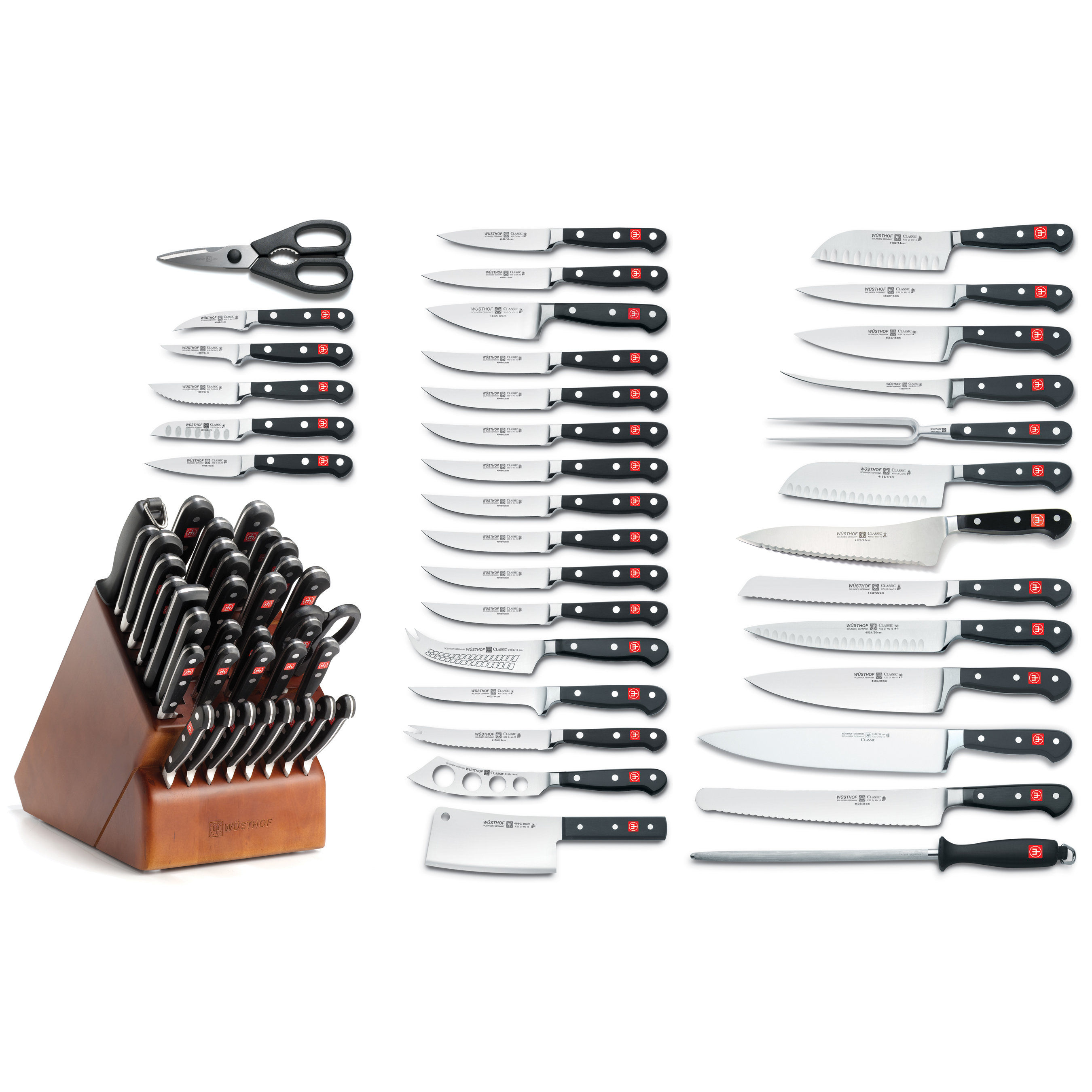 Wusthof Classic 36 Piece Cherry Knife Block Set & Reviews Wayfair
