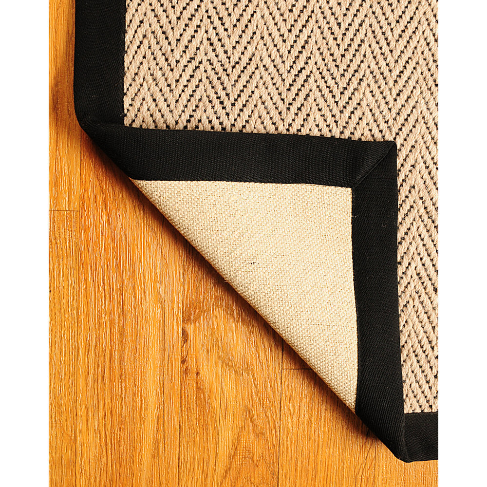 Natural Area Rugs Jute Emerson Cream / Black Area Rug & Reviews Wayfair