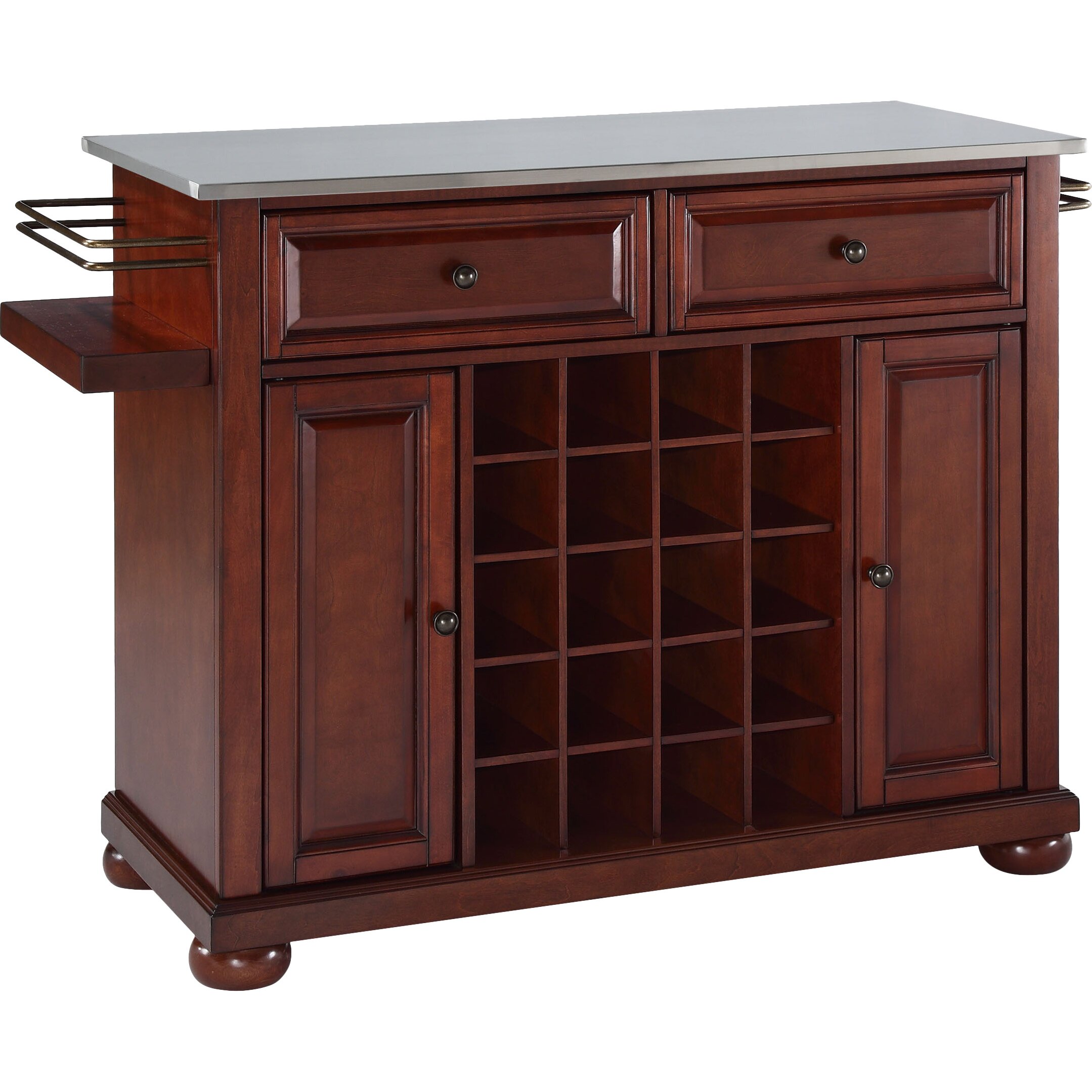Crosley Alexandria Kitchen Island with Stainless Steel Top ...